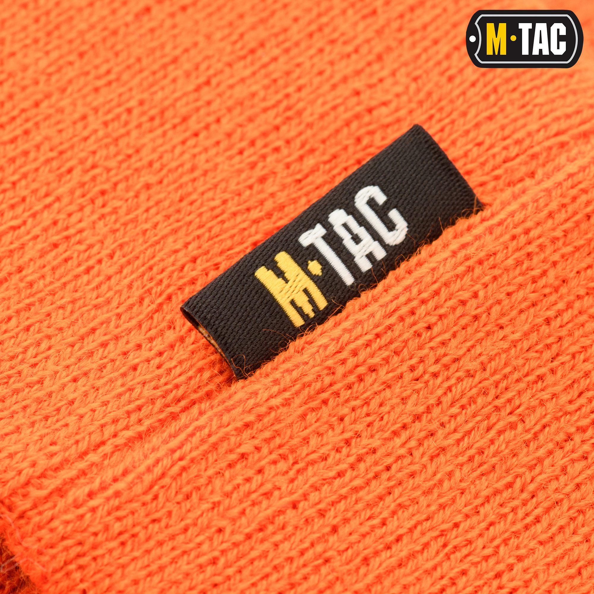 M-Tac шапка тонкая вязка 100% акрил Orange — 7