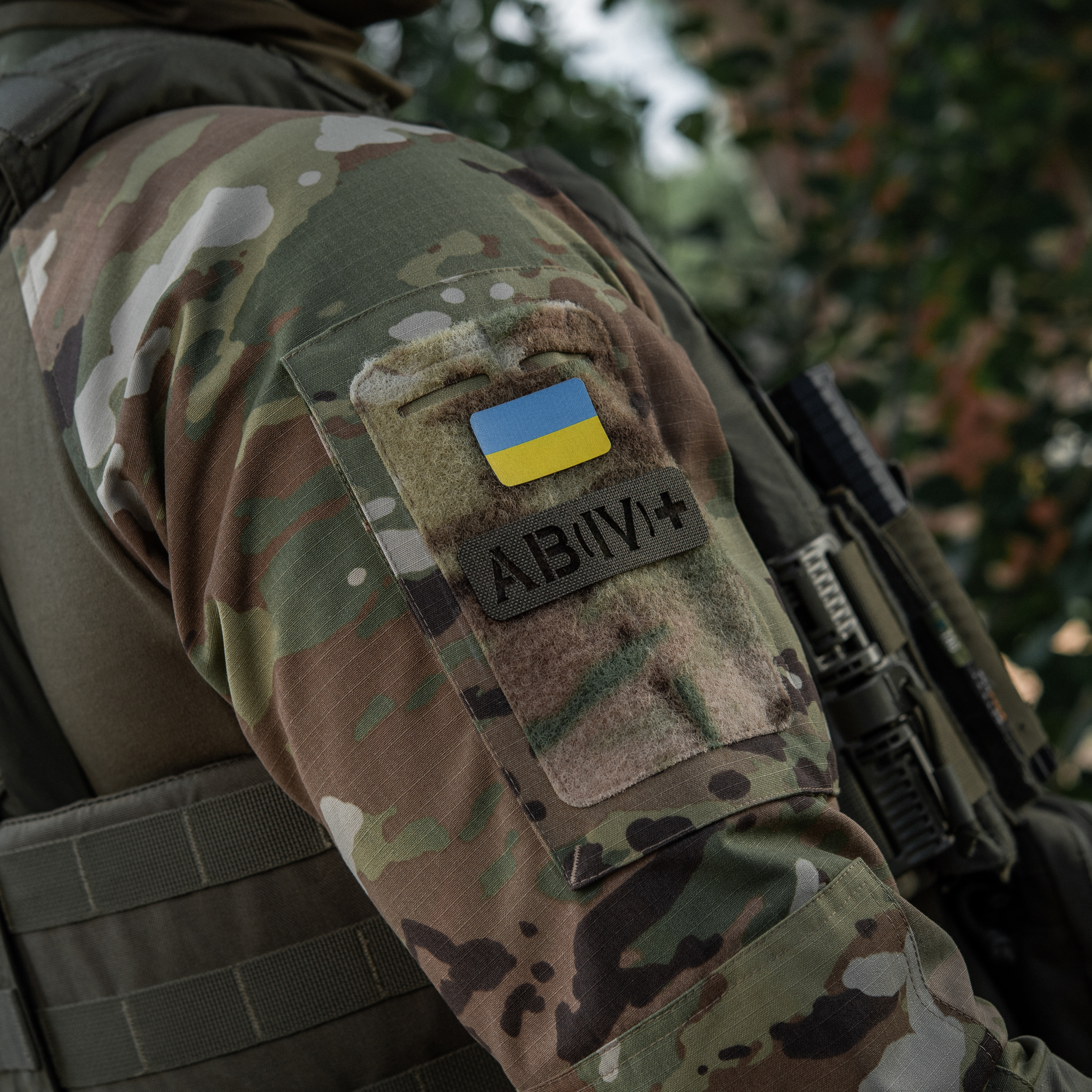M-Tac нашивка группа крови AB (IV) + сквозная Laser Cut 25х80 Ranger Green — 6