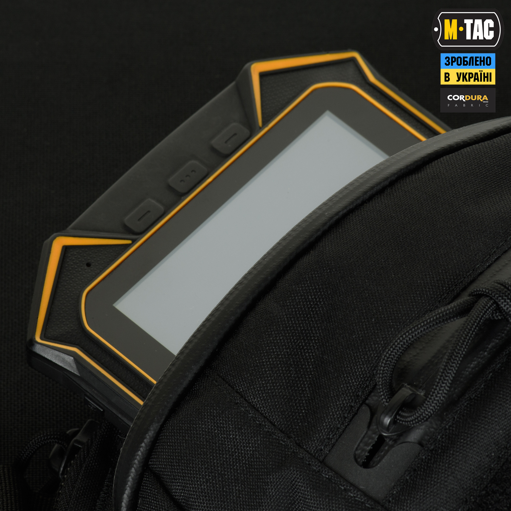 M-Tac сумка Sphaera Hardsling Bag Large с липучкой Elite Black — 12