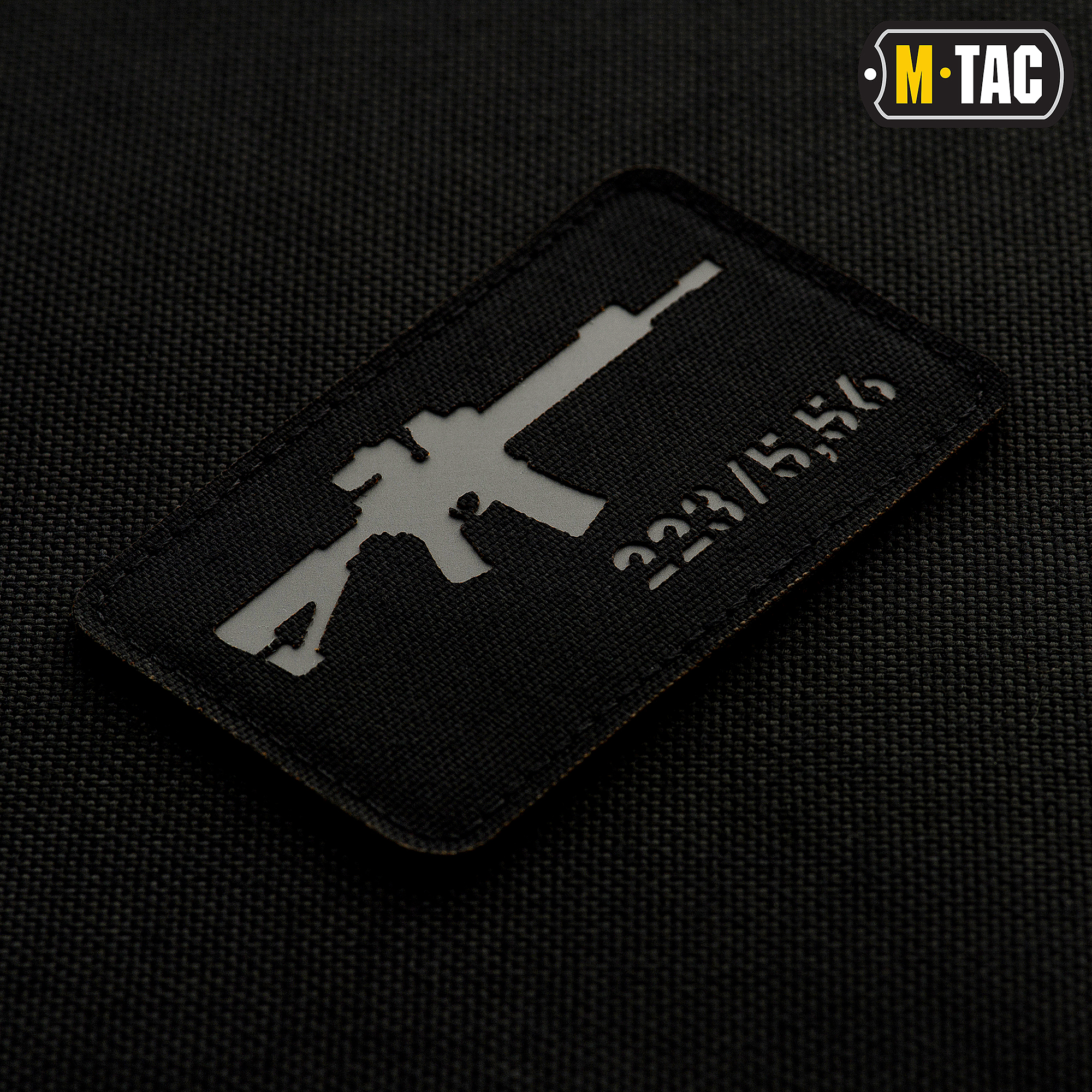 M-Tac нашивка AR-15 .223/5,56 Laser Cut Black/Grey — 3