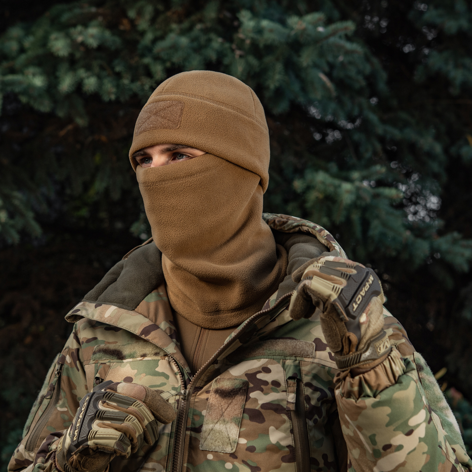 M-Tac шарф-труба Elite короткий с затяжкой флис (320г/м2) Coyote Brown — 14