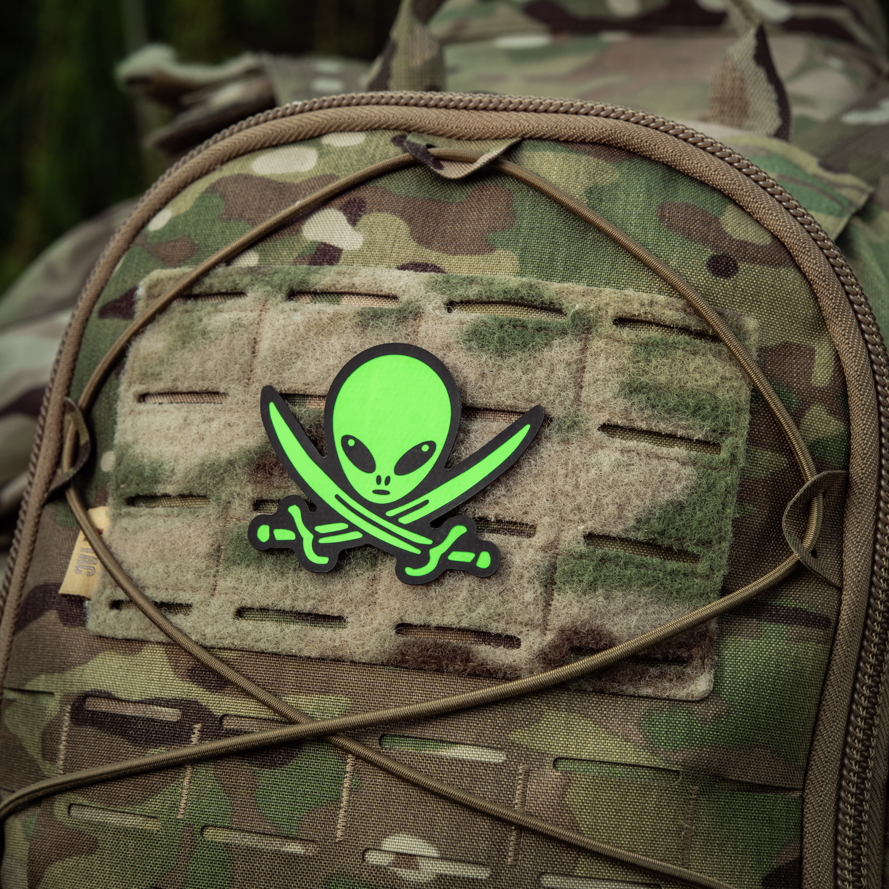 M-Tac нашивка НЛО оператор GID Black/Green — 13