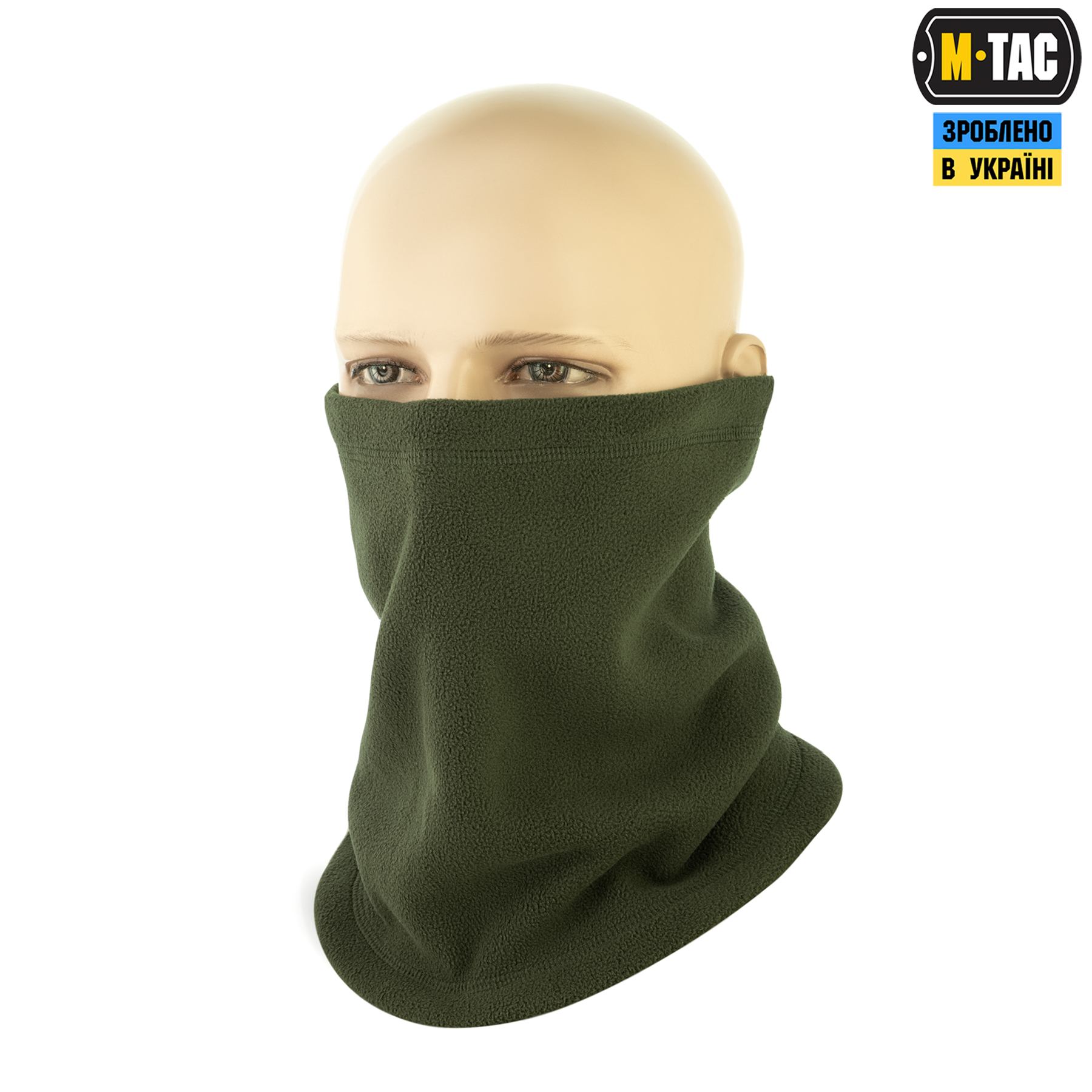 M-Tac шарф-труба Elite короткий с затяжкой флис (320г/м2) Army Olive — 2