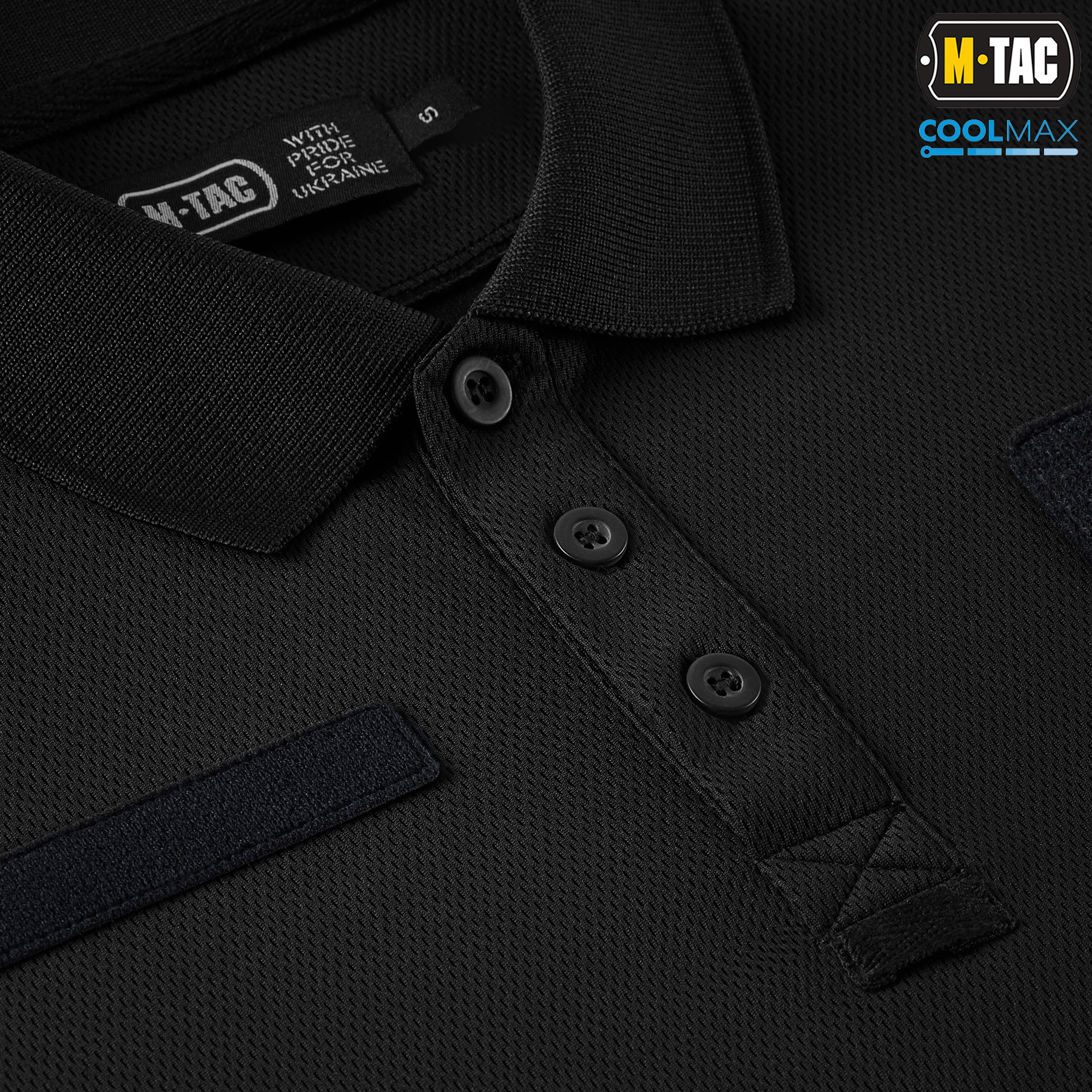 M-Tac поло Elite Coolmax Black/Dark Navy Blue — 6