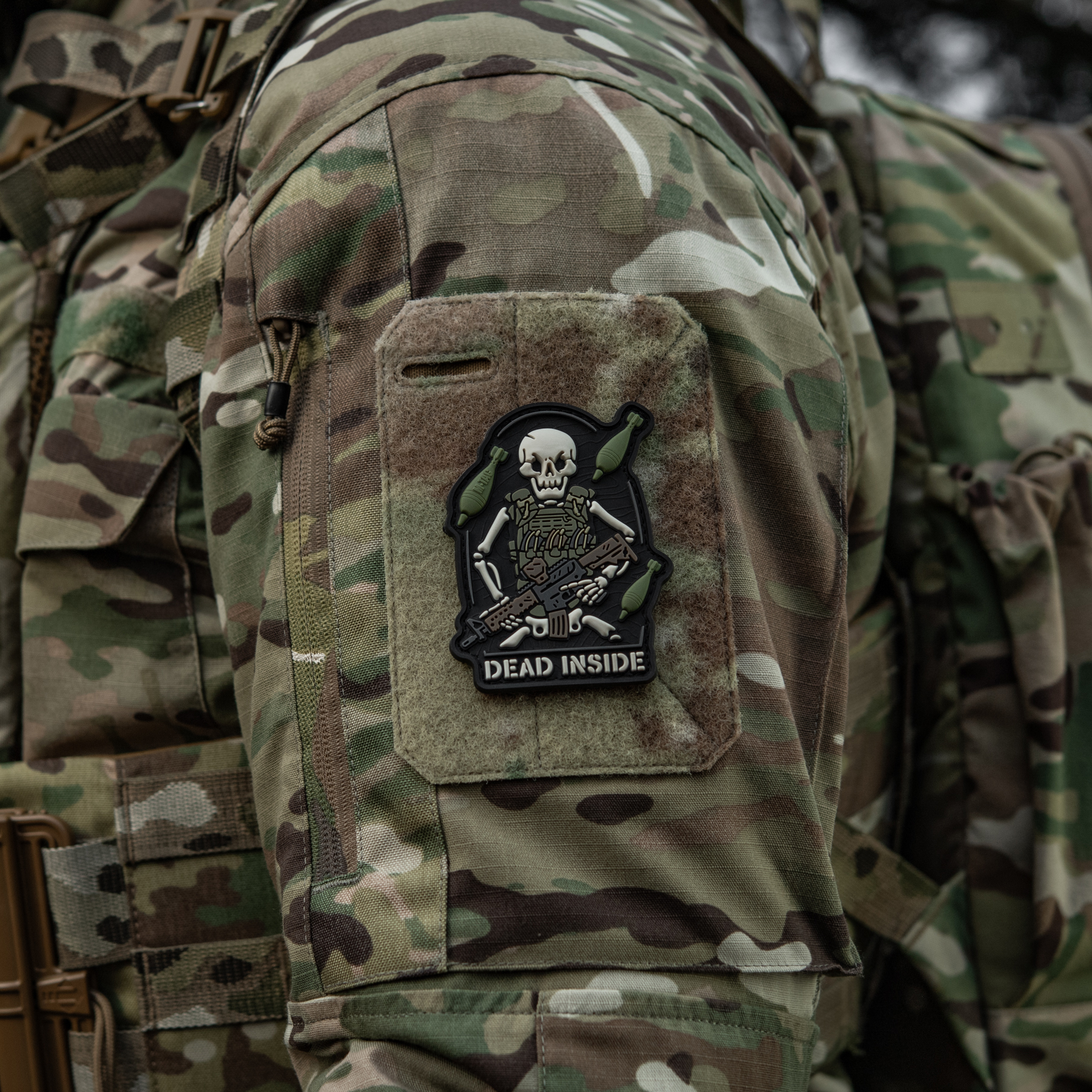 M-Tac нашивка Dead Inside Black/Olive — 18