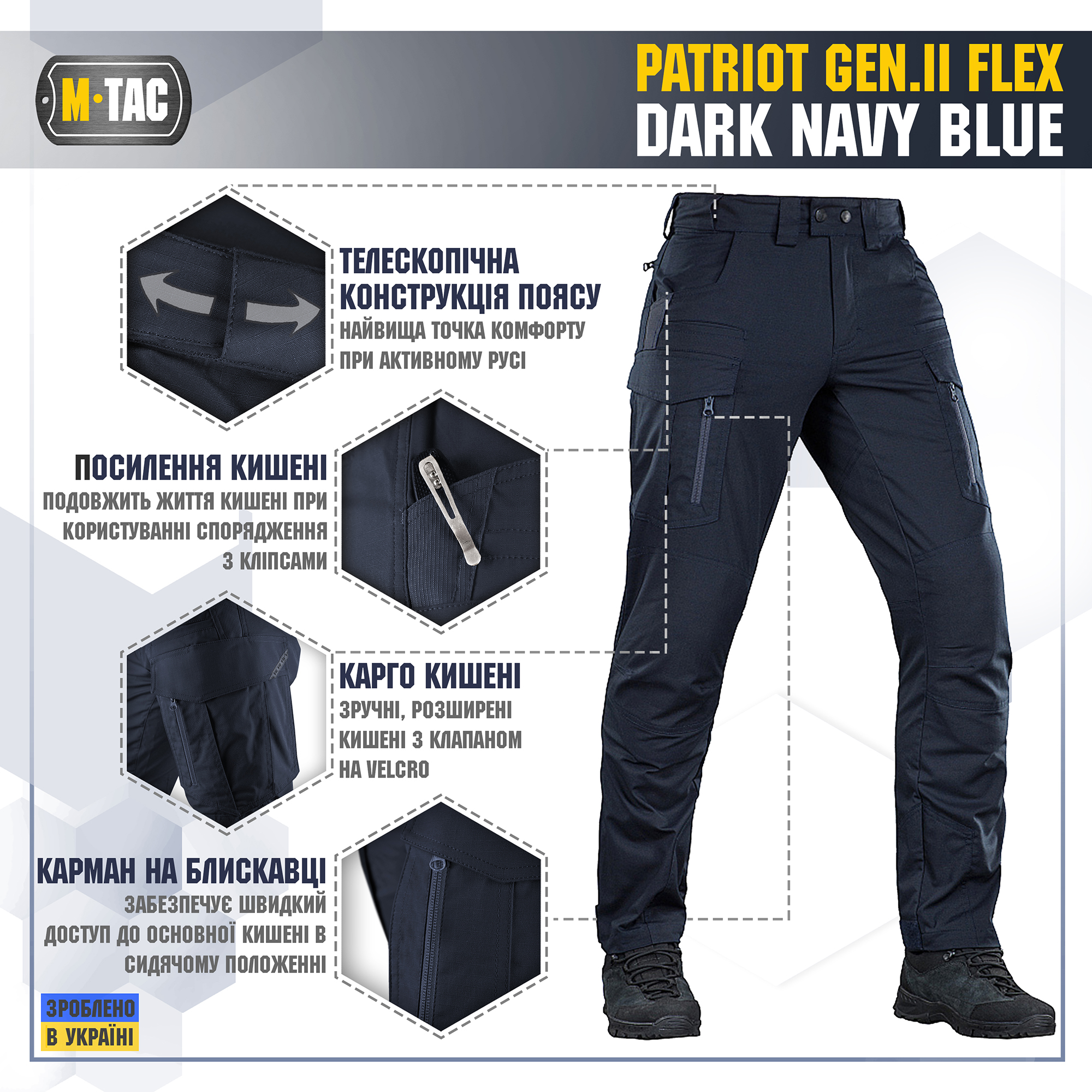 M-Tac брюки Patriot Gen.II Flex Dark Navy Blue — 4