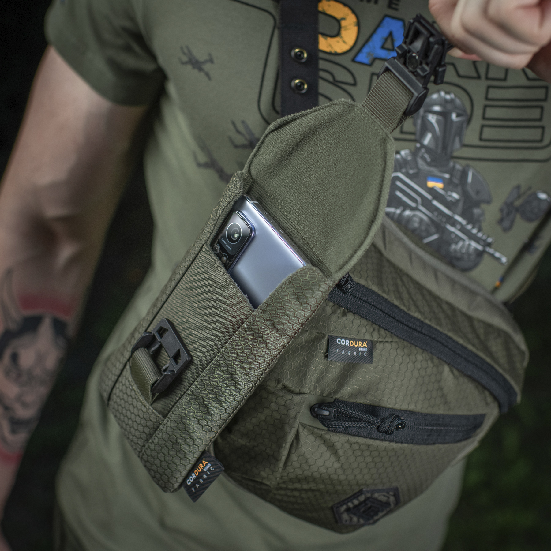 M-Tac подсумок для смартфона Elite Large Hex Ranger Green — 16