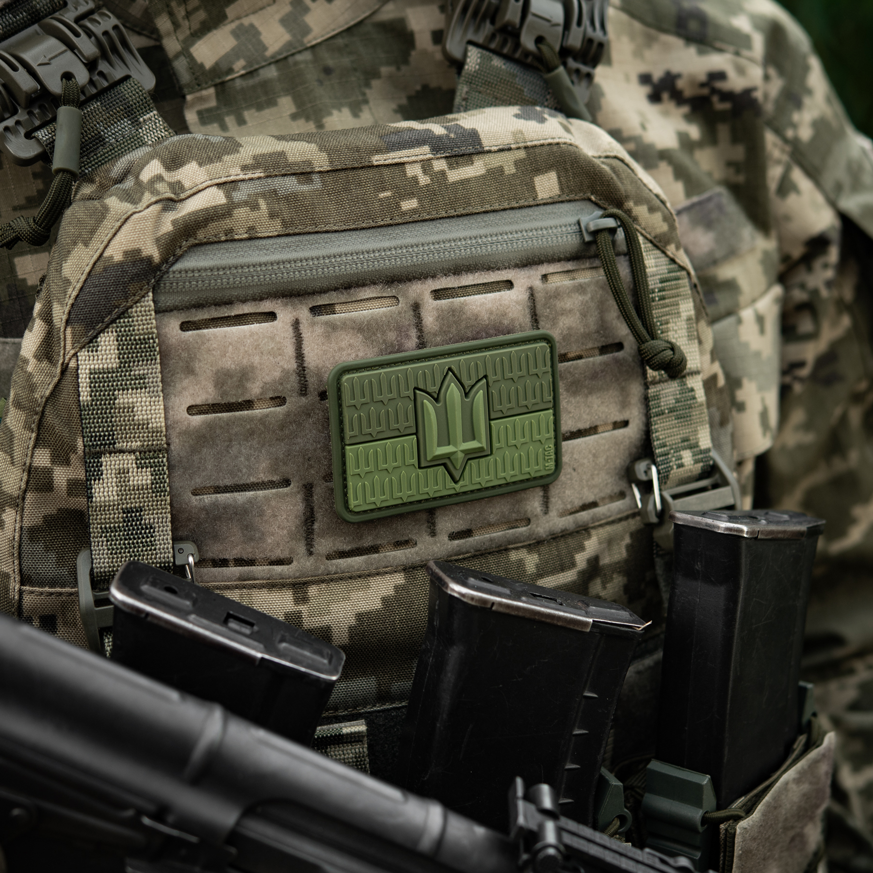 M-Tac нашивка прапор України з тризубом ЗСУ PVC Olive — 6