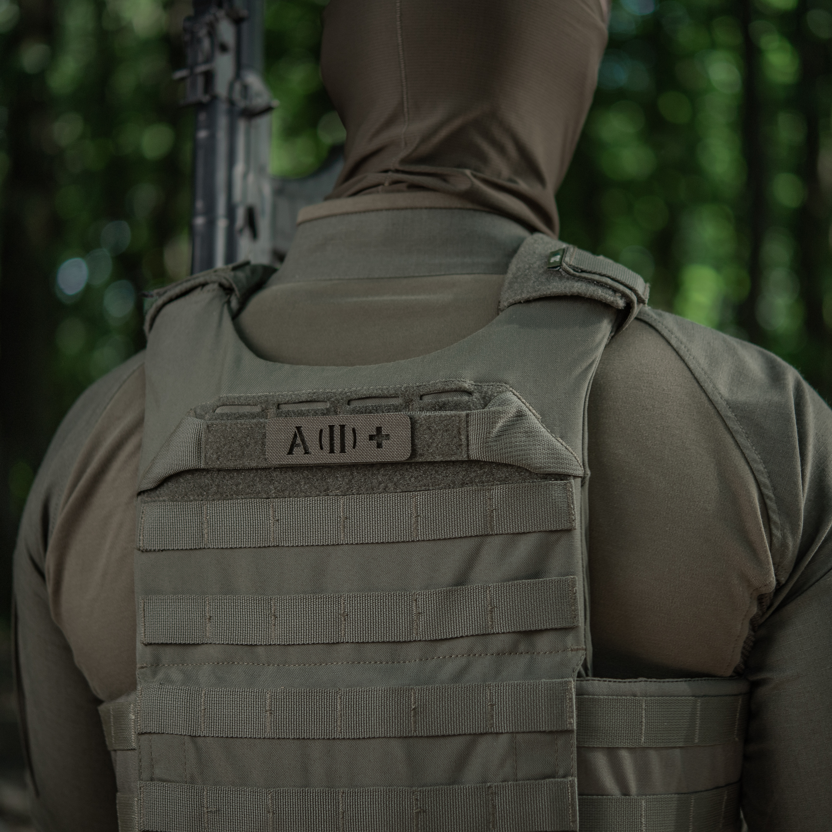 M-Tac нашивка группа крови A (II) + сквозная Laser Cut 25х80 Ranger Green — 5