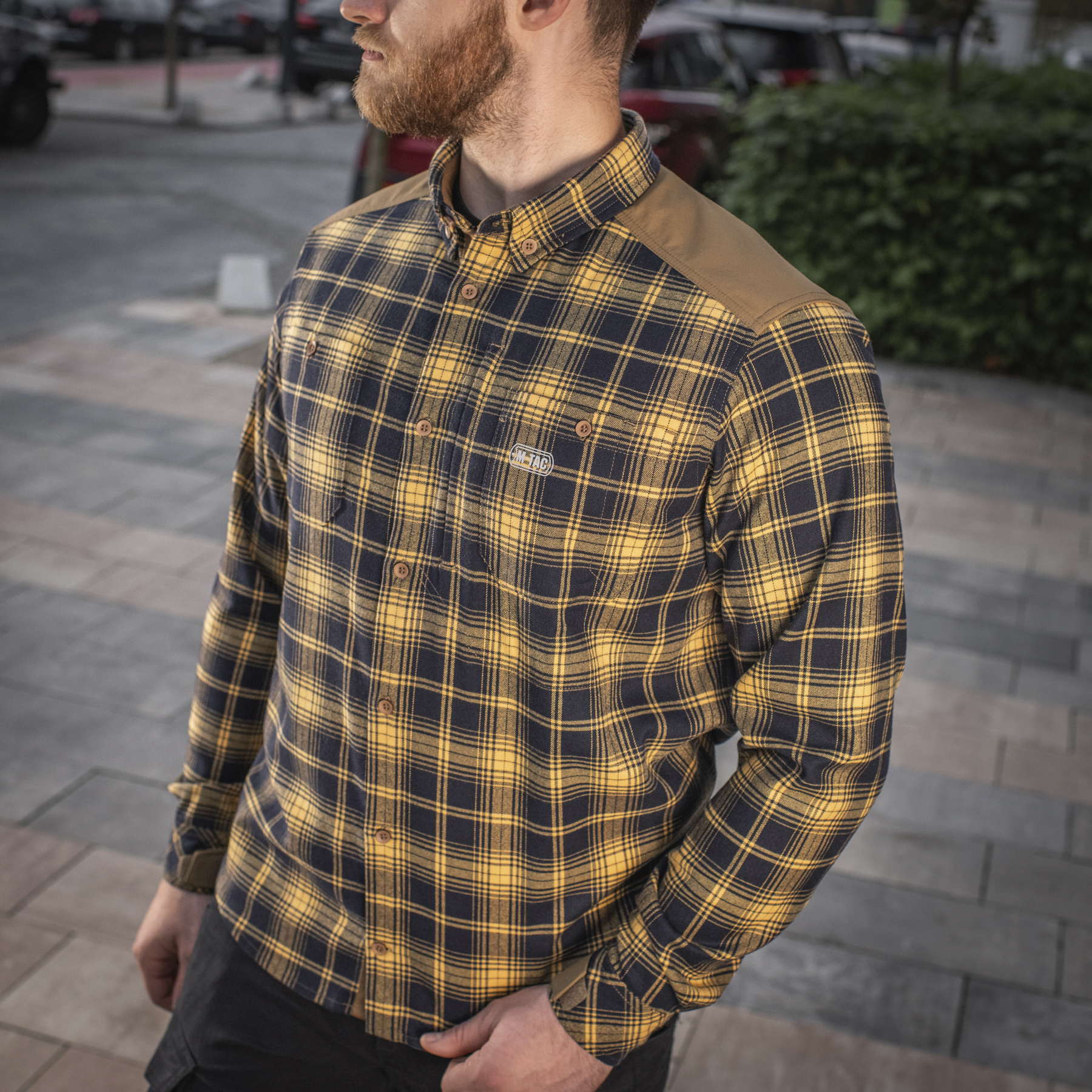 M-Tac рубашка Redneck Shirt Navy Blue/Yellow — 9