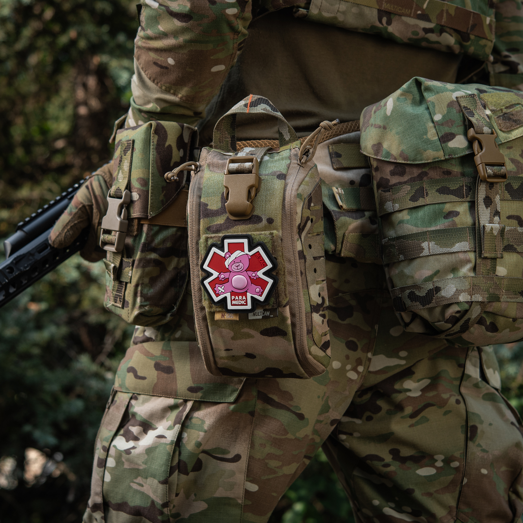 M-Tac нашивка Paramedic Ведмідь (PVC) Pink/Black — 4