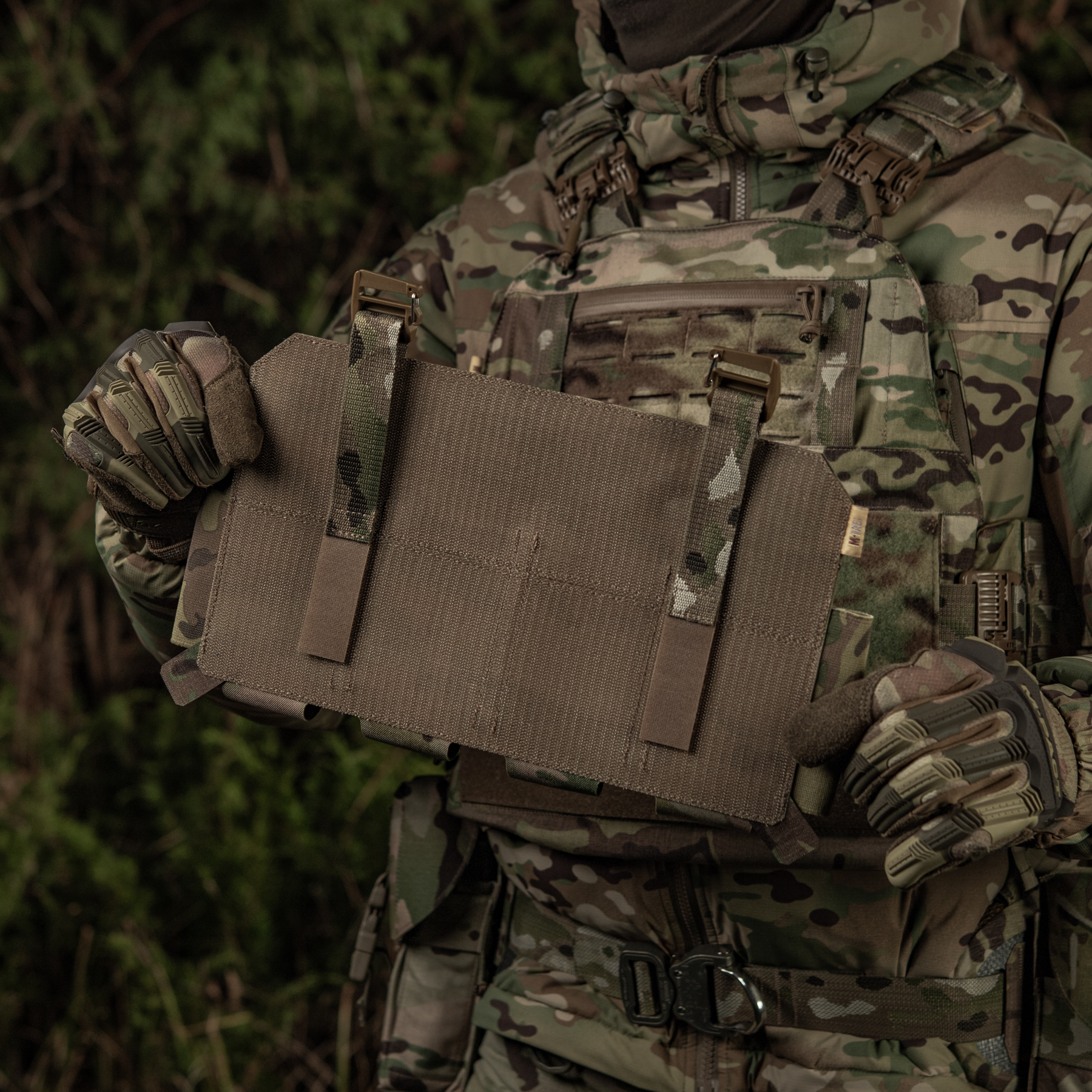 M-Tac передняя панель для чехла бронежилета Sturm на 4 магазина Multicam — 26