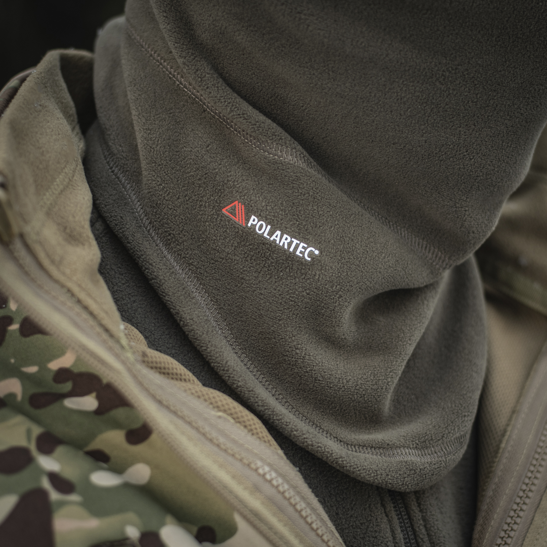 M-Tac шарф-труба анатомический с затяжкой Polartec Dark Olive — 11