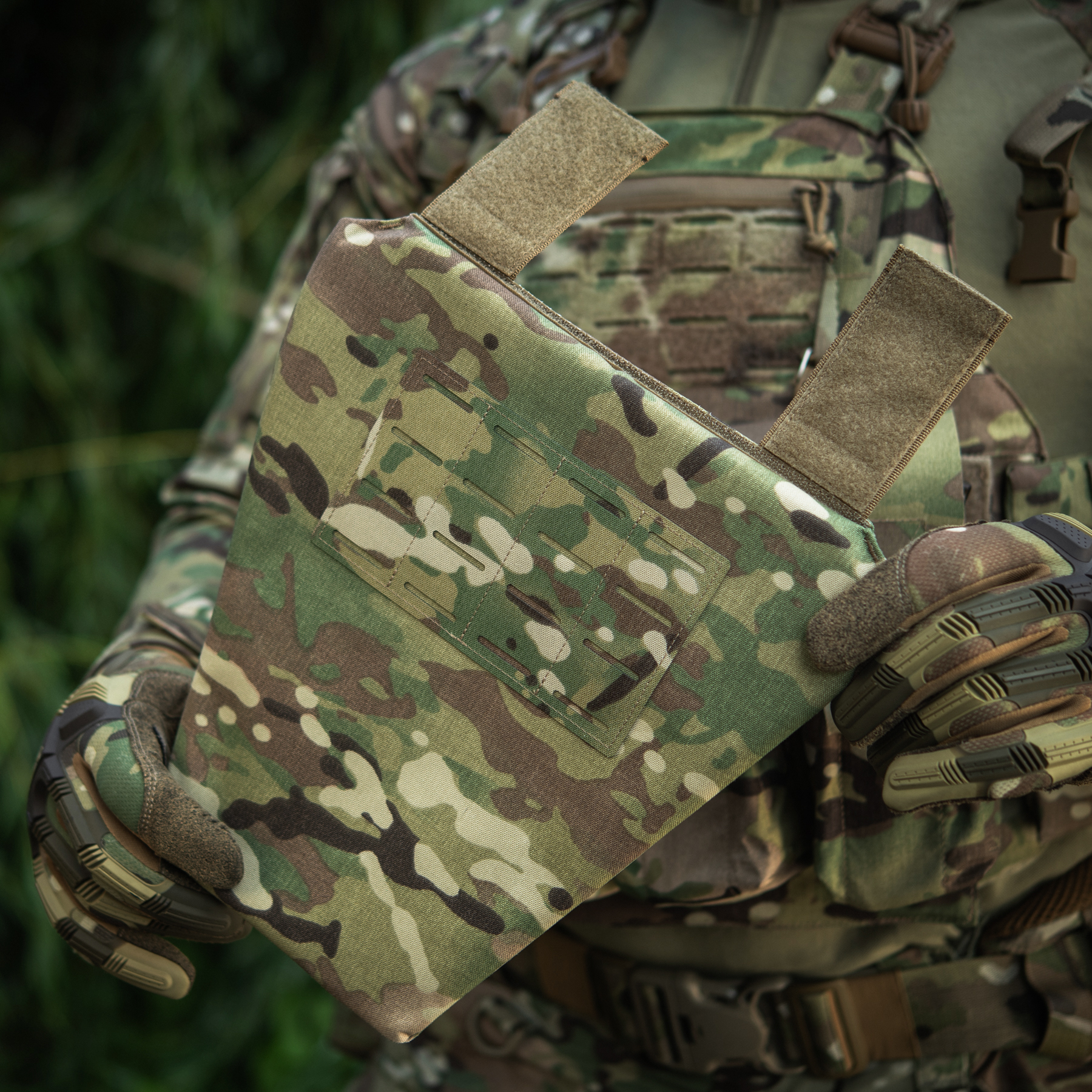 M-Tac фартук противоосколочный с баллистическим пакетом 1 класс (BRONYX) Laser Cut Multicam — 18