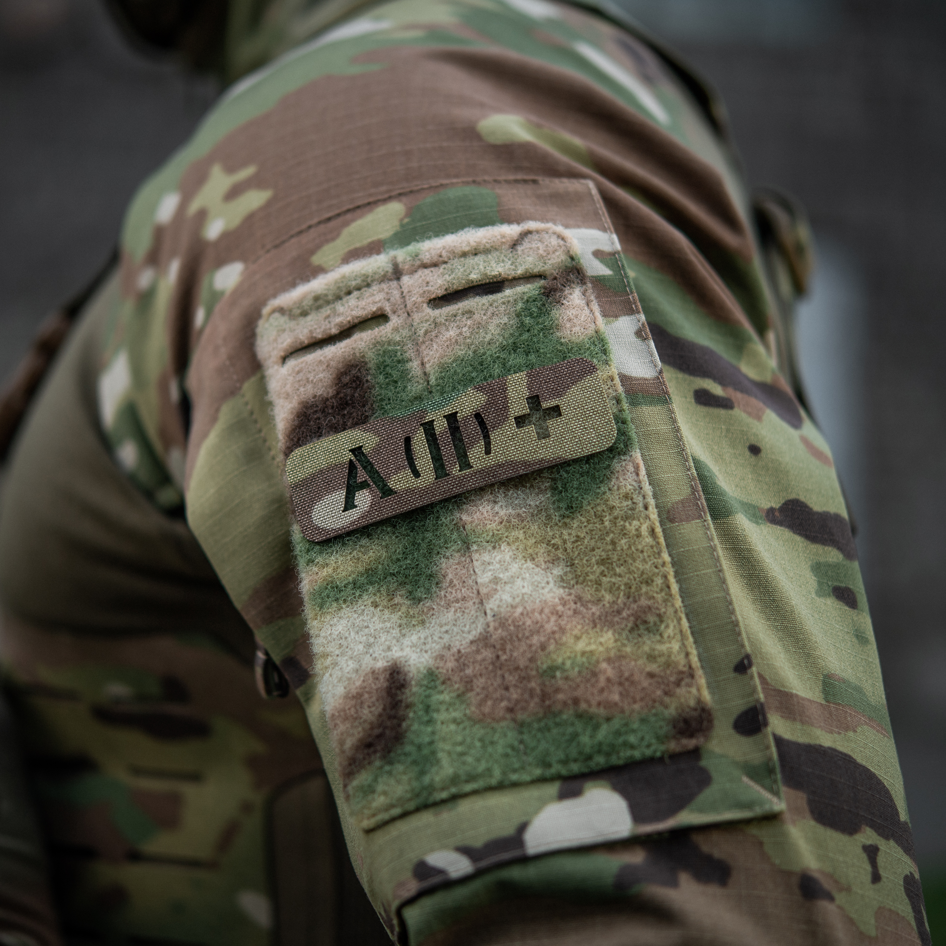 M-Tac нашивка группа крови A (II) + сквозная Laser Cut 25х80 Multicam — 8