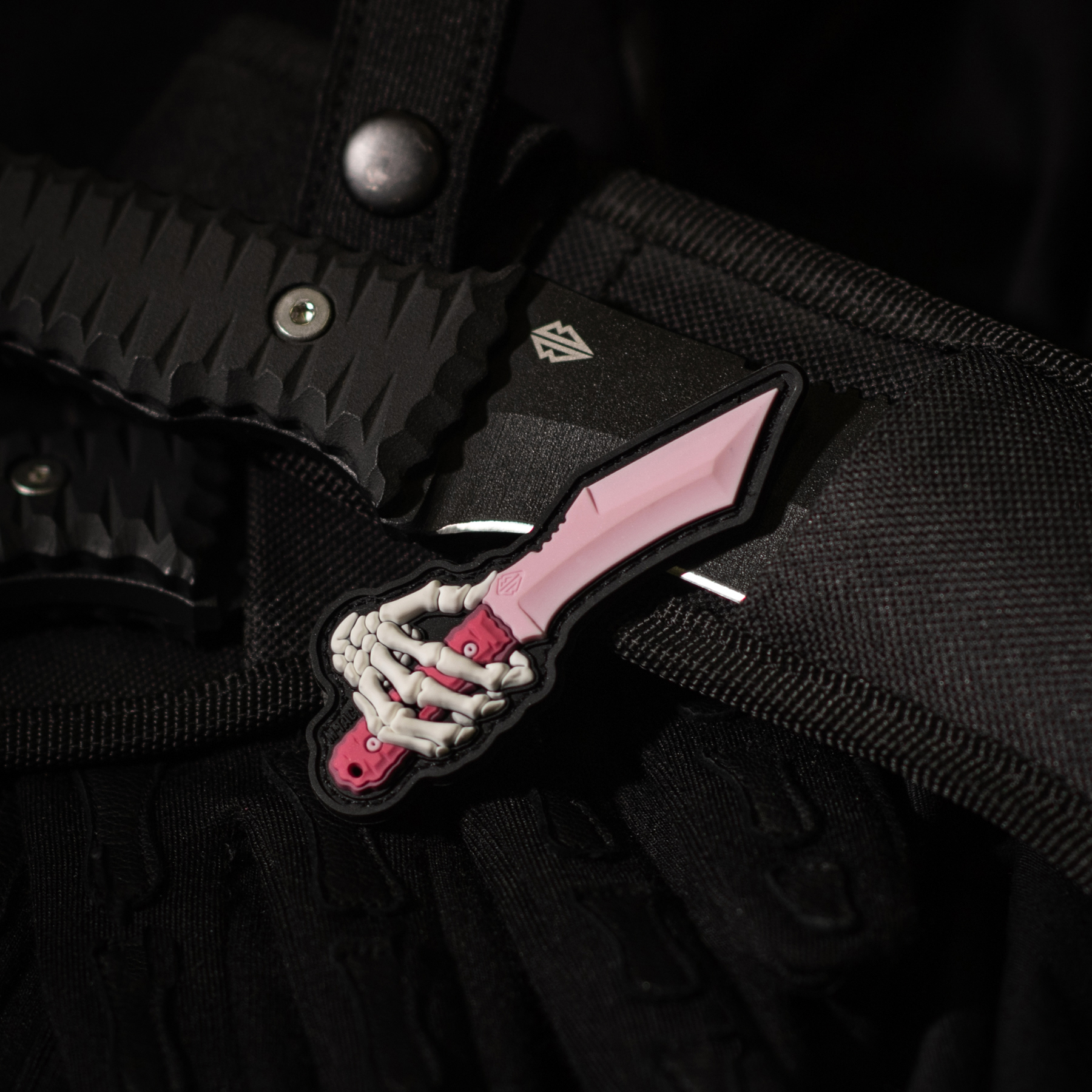 M-Tac нашивка Skeleton Knife PVC Pink — 13