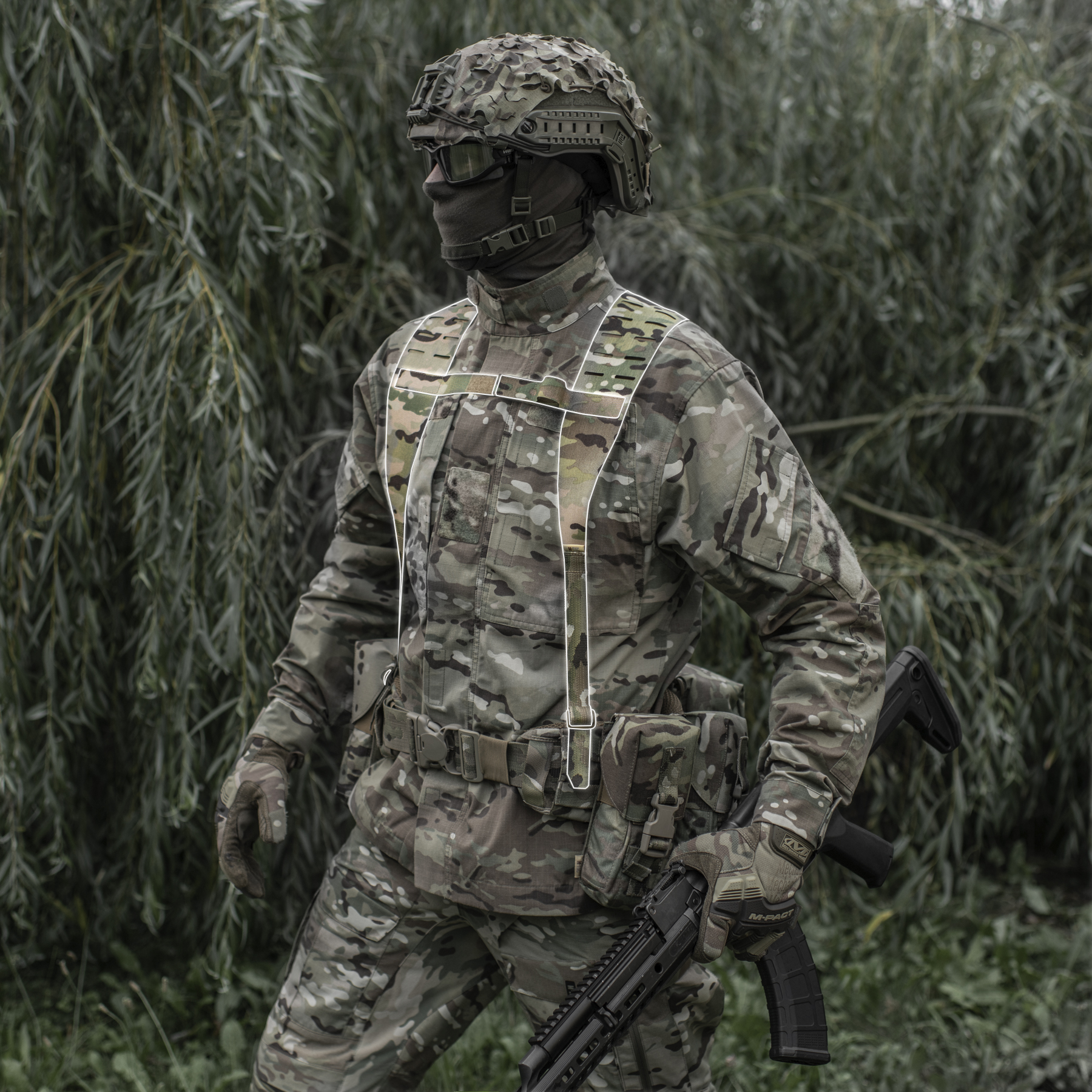 M-Tac ремни плечевые для тактического пояса Laser Cut Multicam — 7