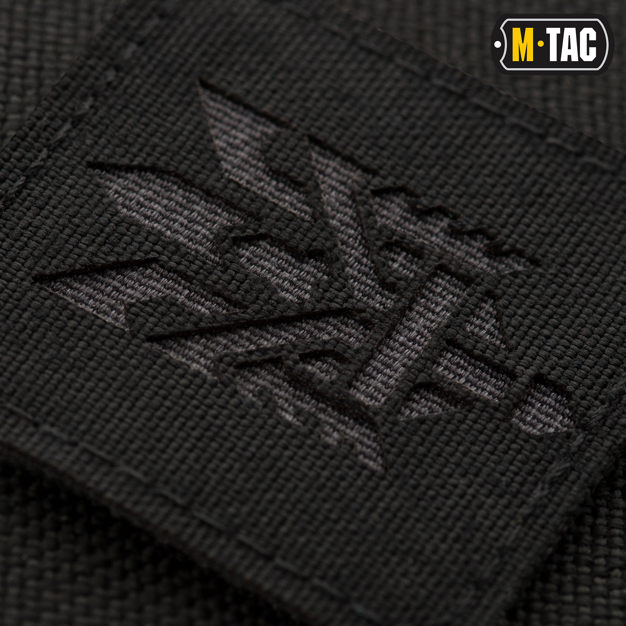 M-Tac нашивка Тризуб (стилизация) Laser Cut малая Black/Grey — 3