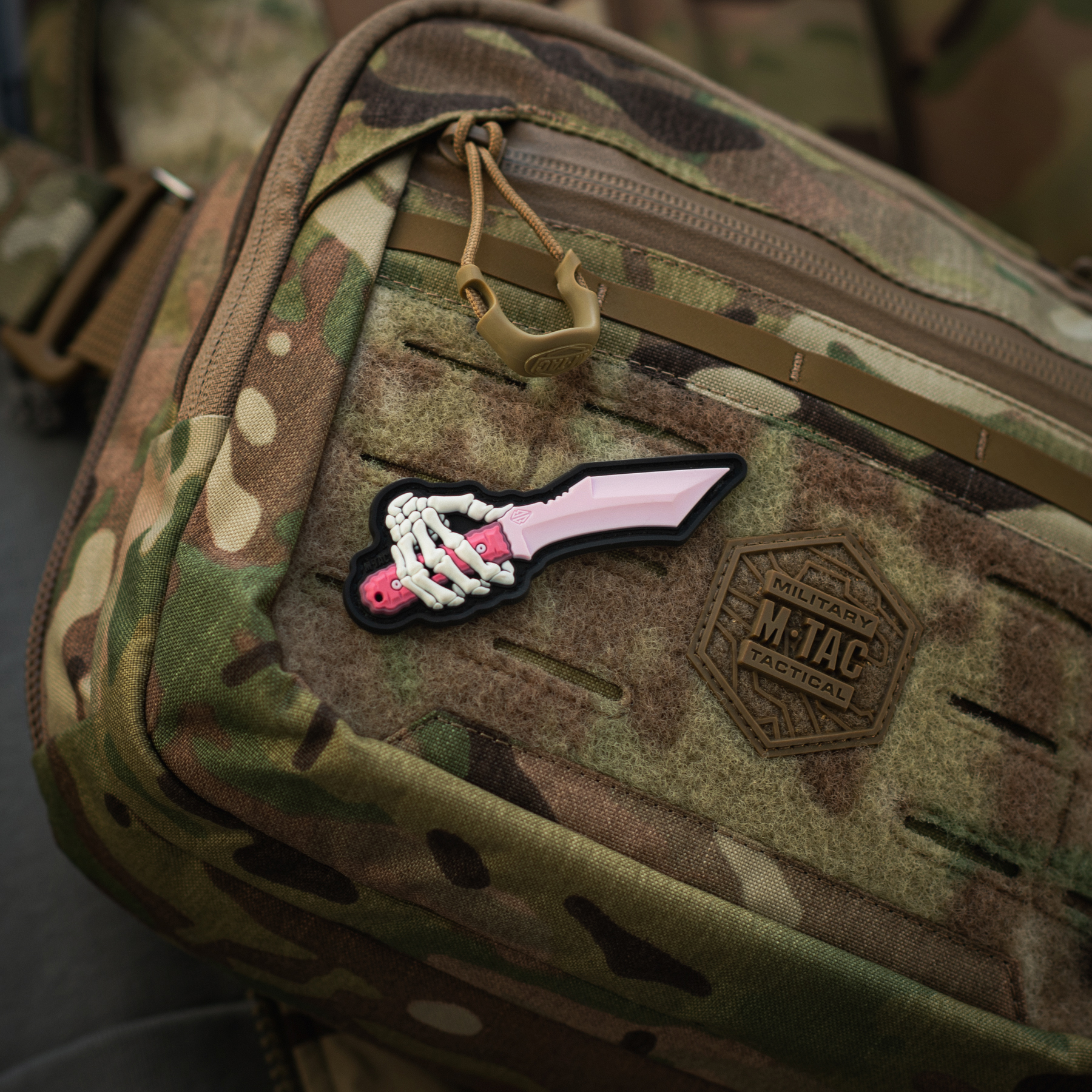M-Tac нашивка Skeleton Knife PVC Pink — 7
