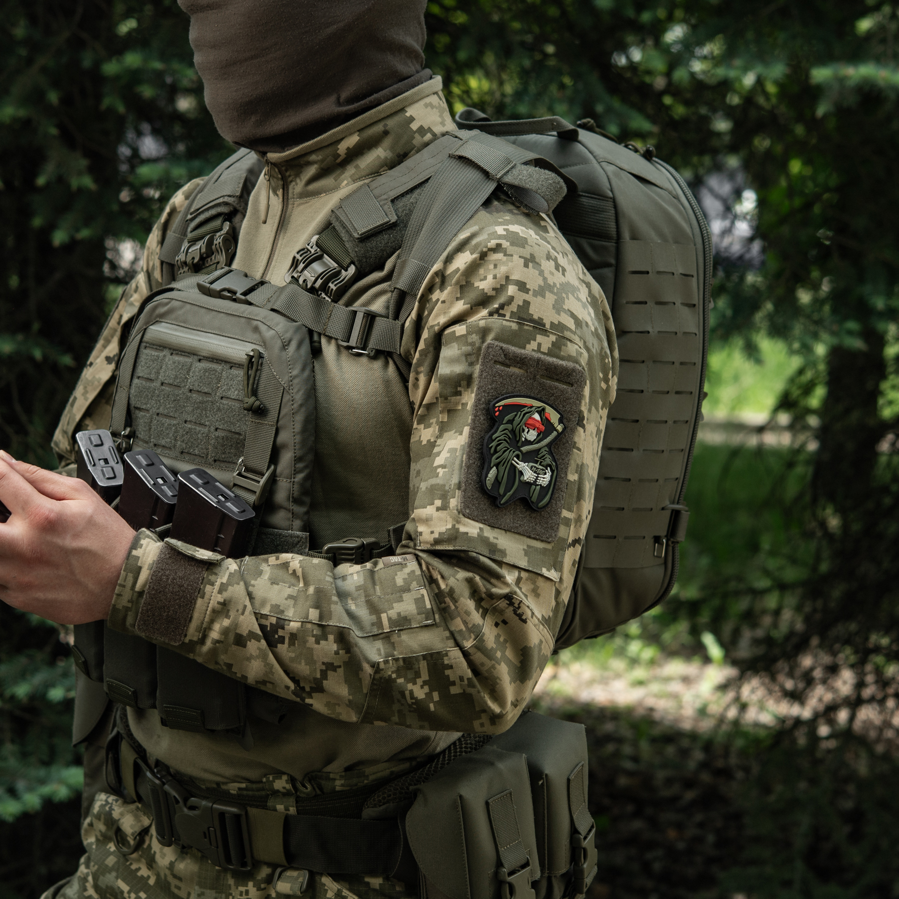 M-Tac нашивка FPV Operator PVC Black/Olive — 14