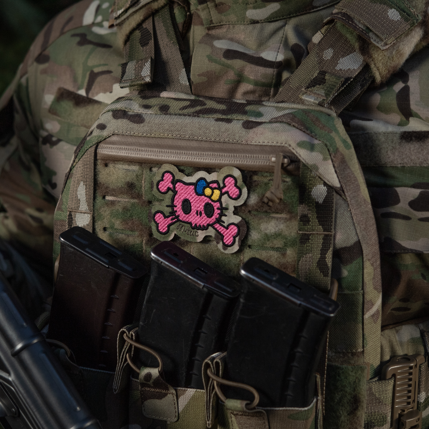M-Tac нашивка KITTY (вышивка) Pink/Multicam — 3