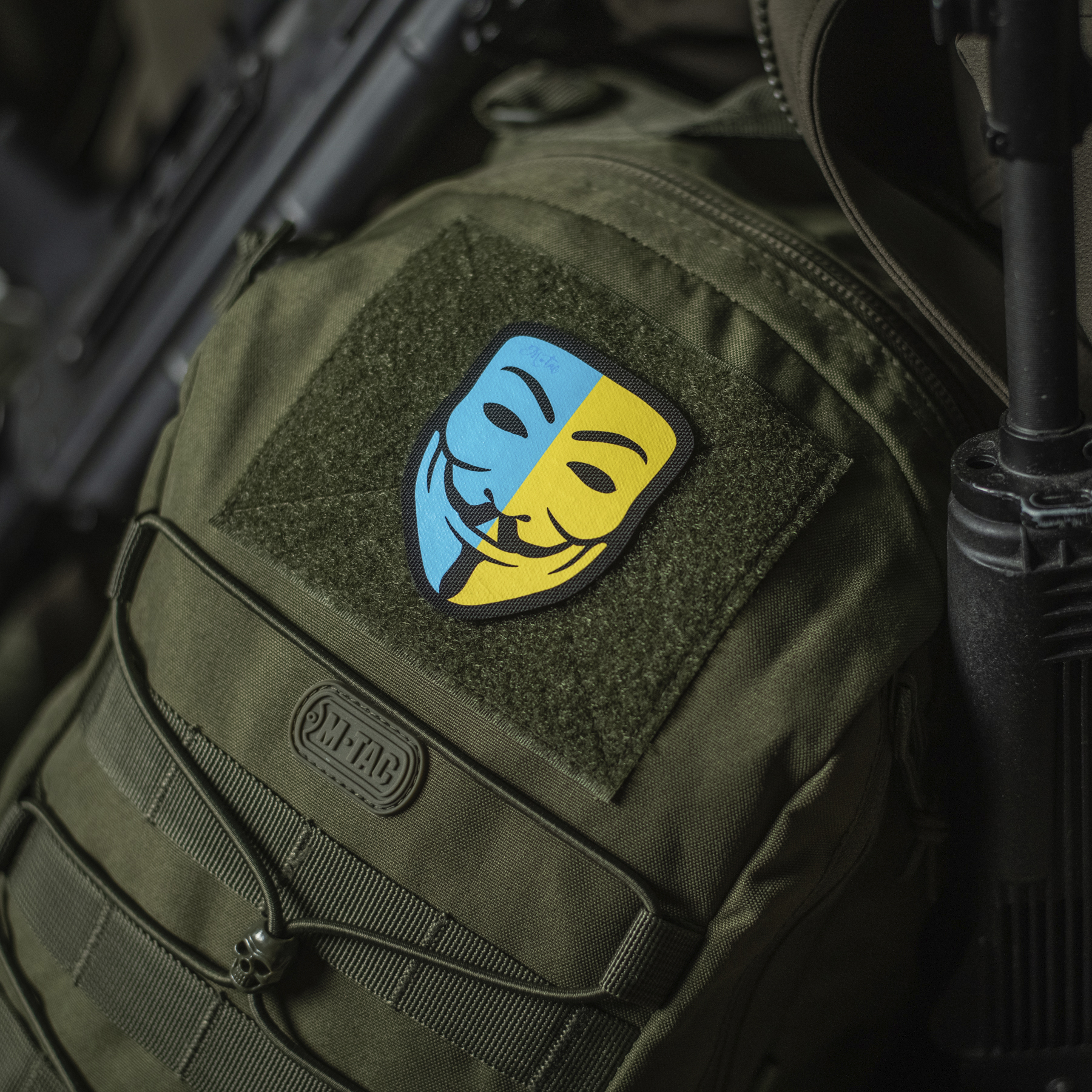 M-Tac нашивка Anonymous Black/Yellow/Blue — 4
