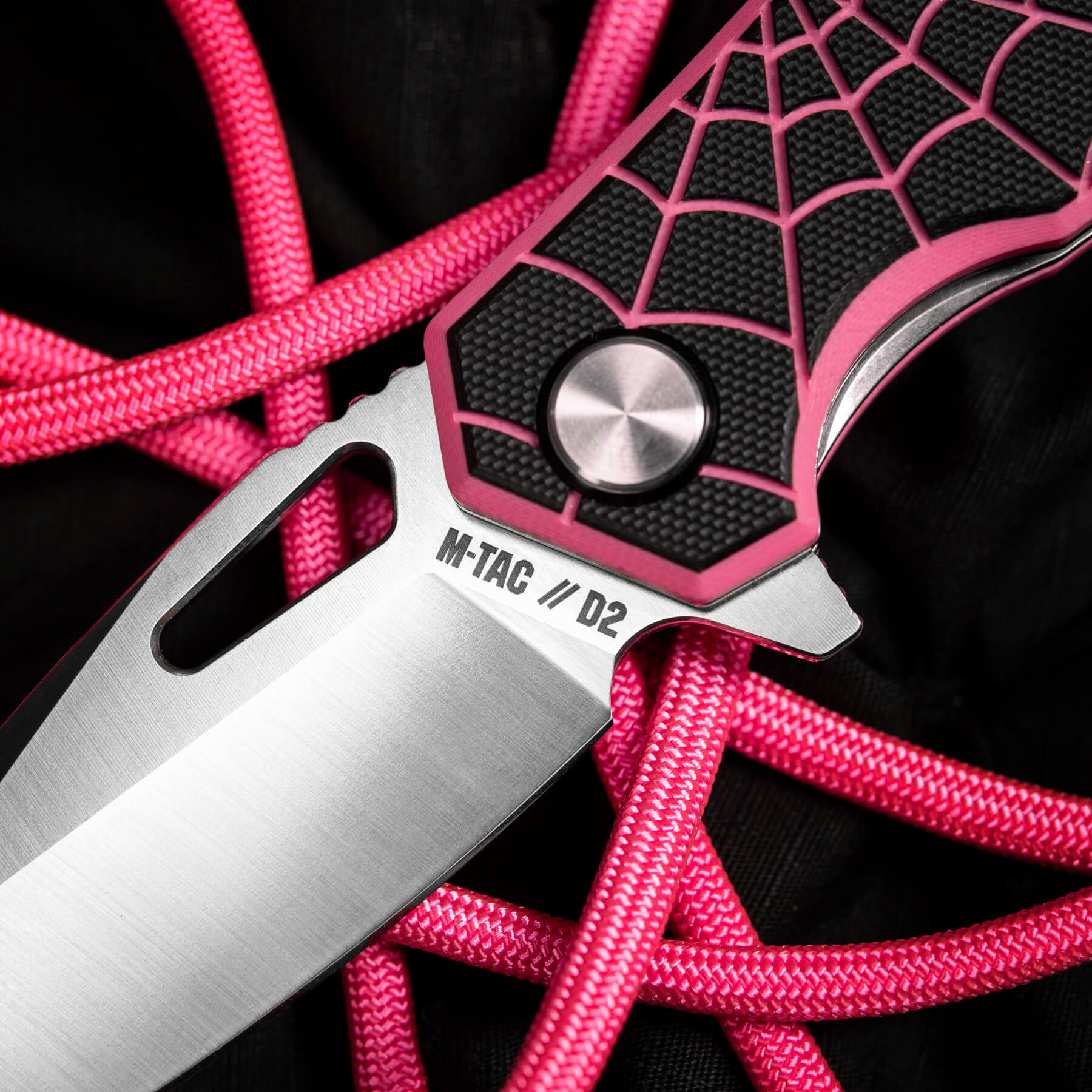 M-Tac нож складной Type 12 Spider Web Black/Pink/Steel — 18