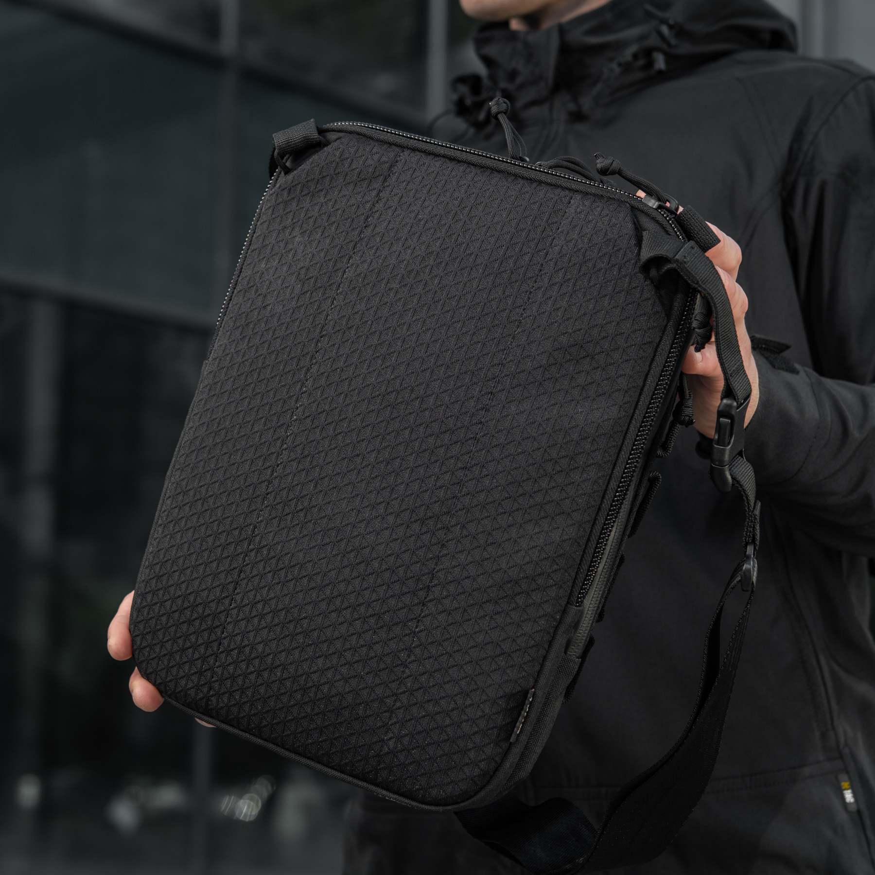 M-Tac сумка планшет Laser Cut Hex Black — 9