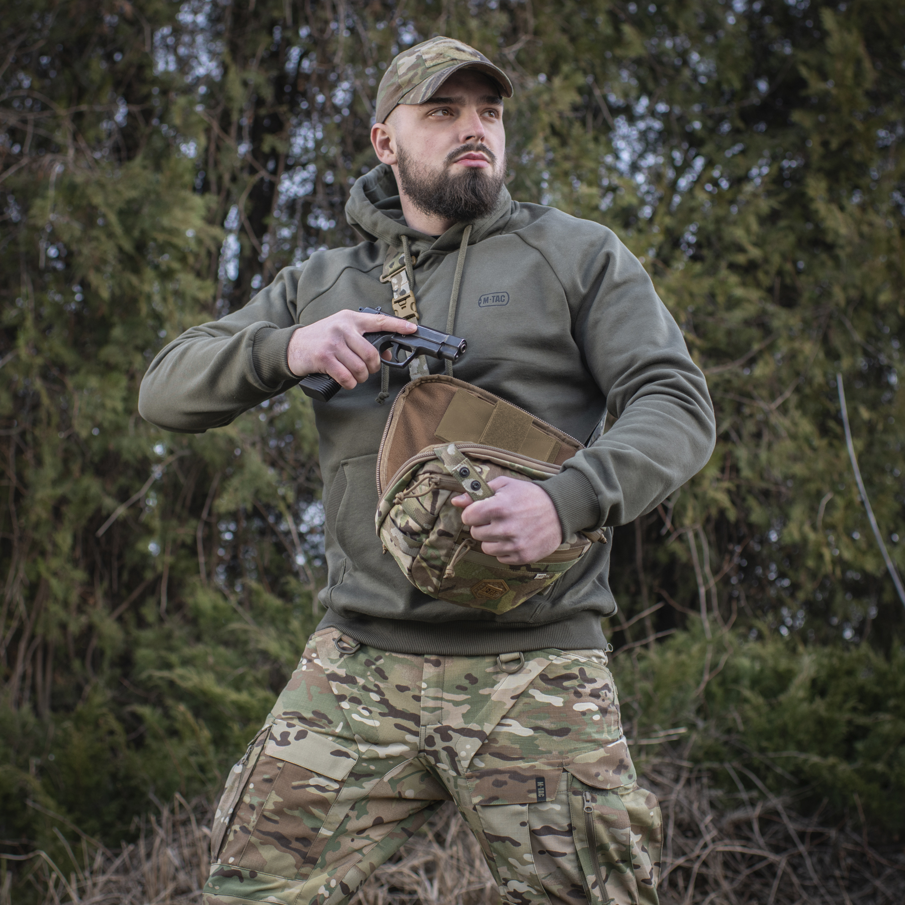 M-Tac сумка Sphaera Hardsling Bag Large с липучкой Elite Multicam — 23