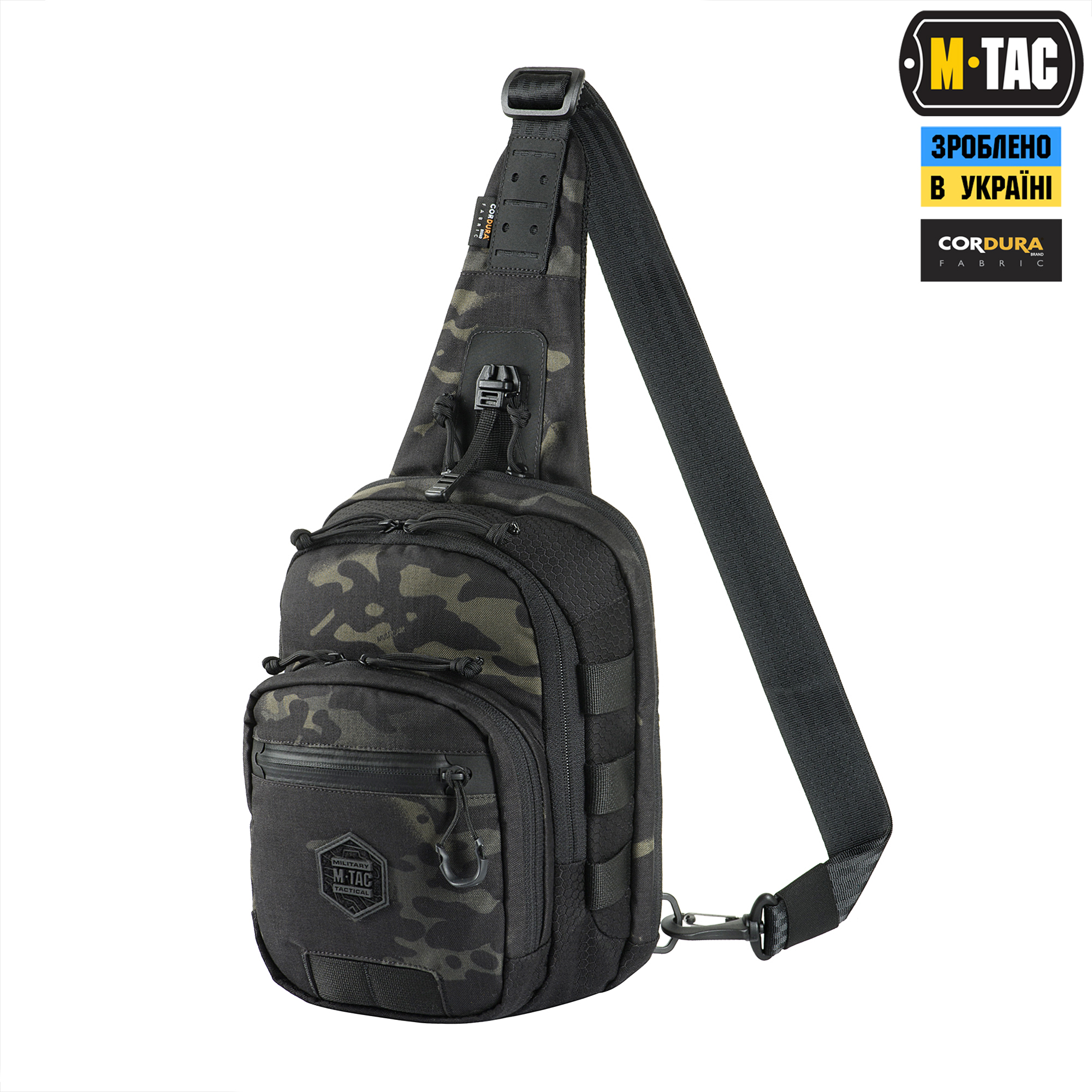 M-Tac сумка Cross Bag Slim Elite Hex Multicam Black/Black — 2
