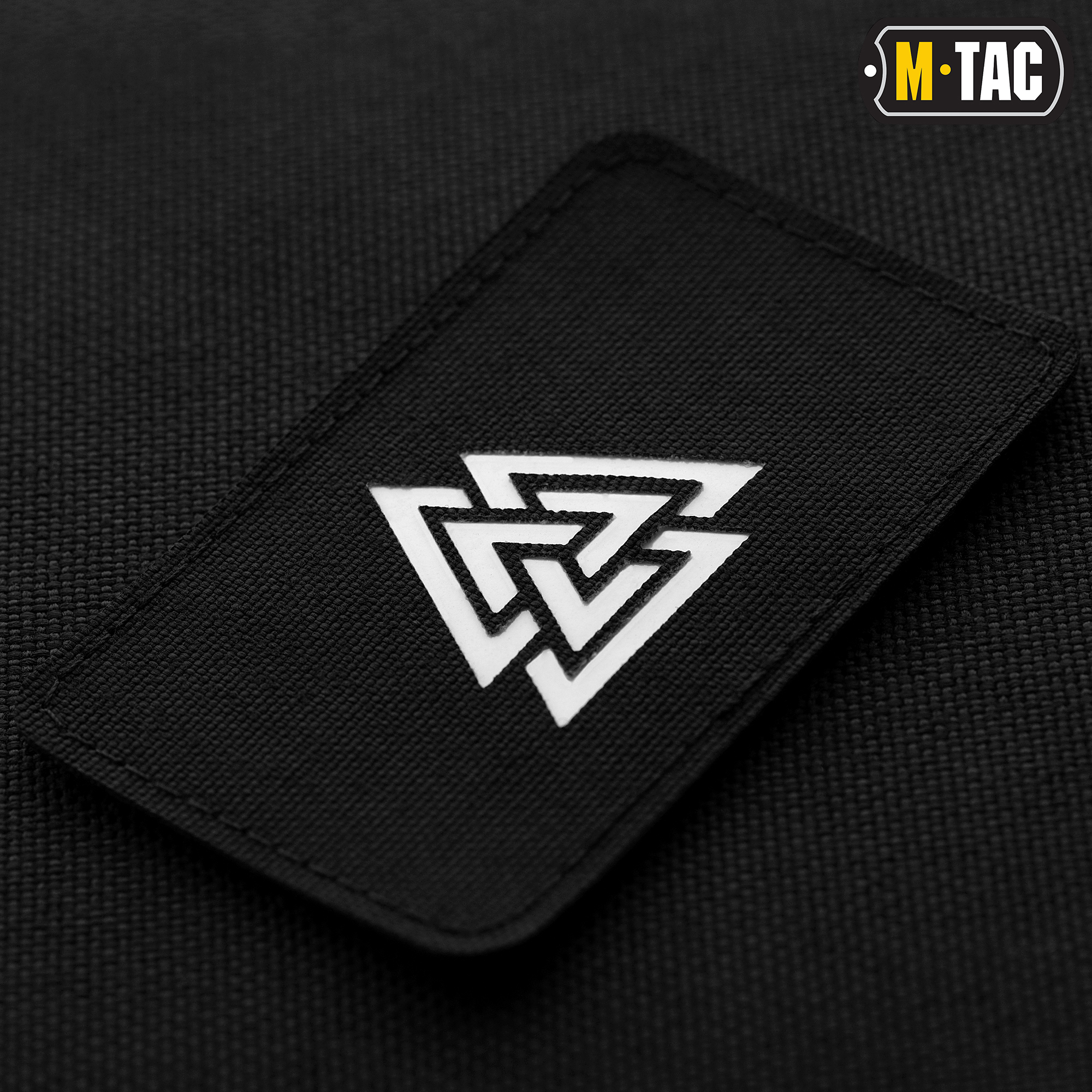 M-Tac нашивка Валькнут горизонтальная Laser Cut Black/GID — 4