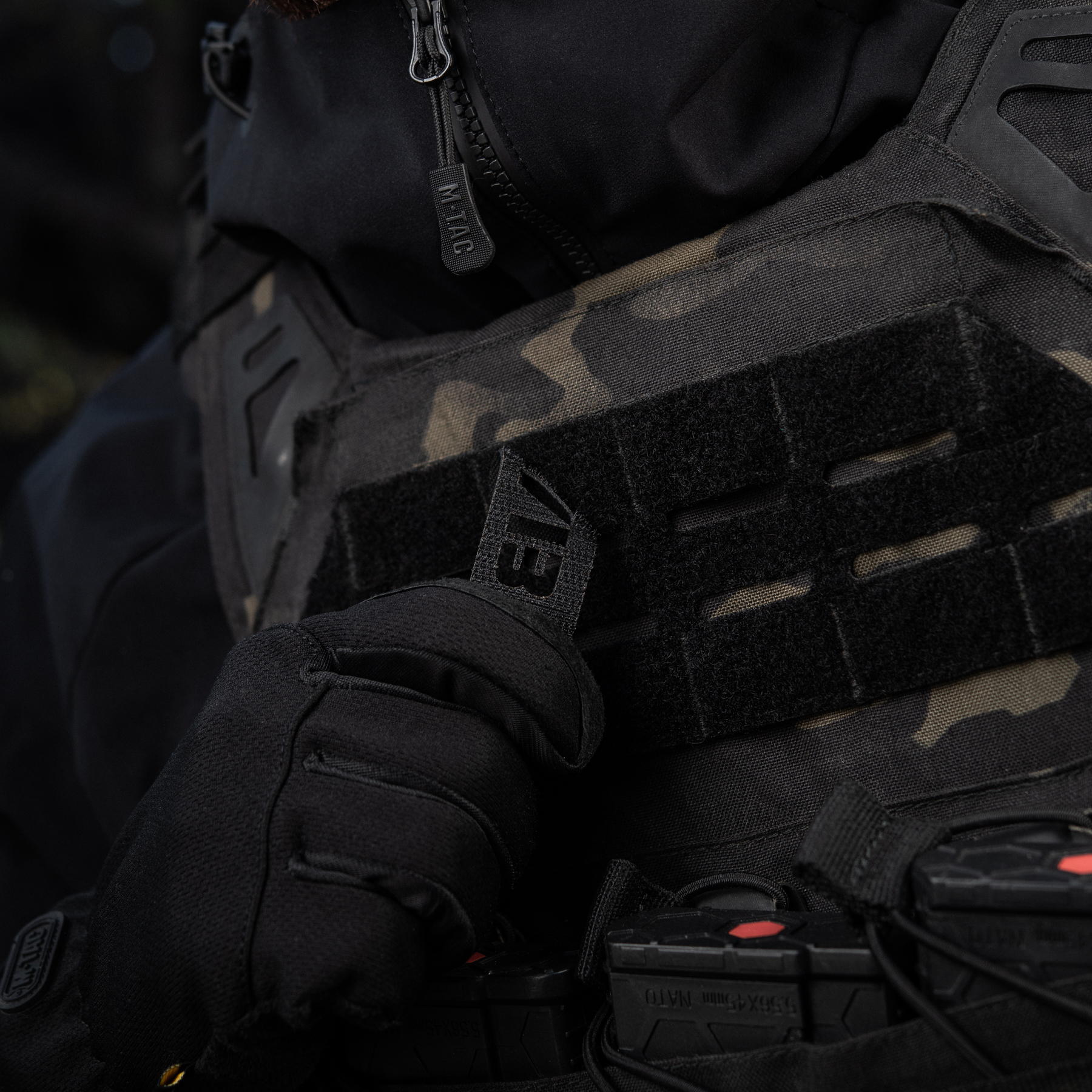 M-Tac нашивка группа крови AB- сквозная Laser Cut Black — 7