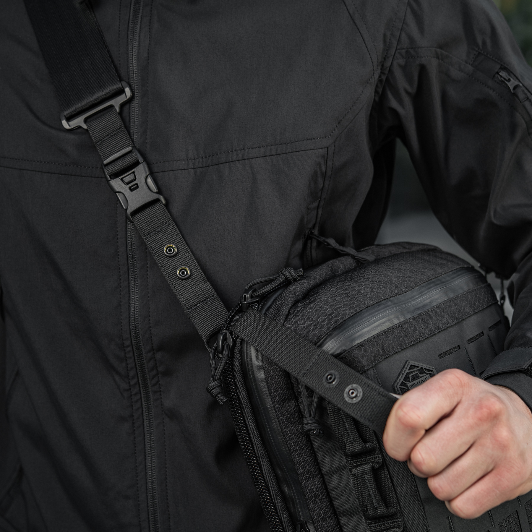 M-Tac сумка планшет Laser Cut Hex Black — 11