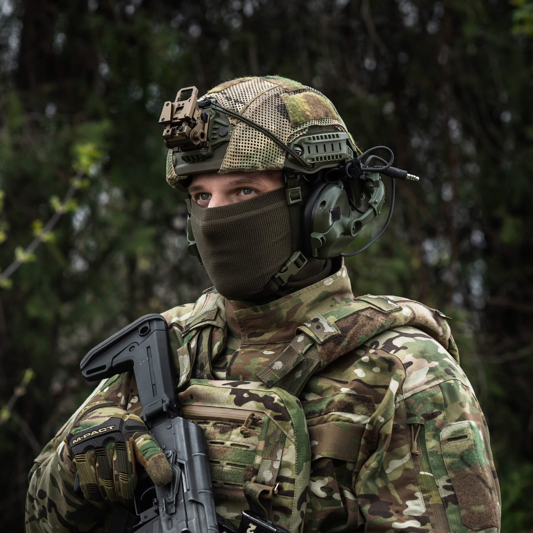 M-Tac шарф-труба микрофлис рип-стоп Dark Olive — 11