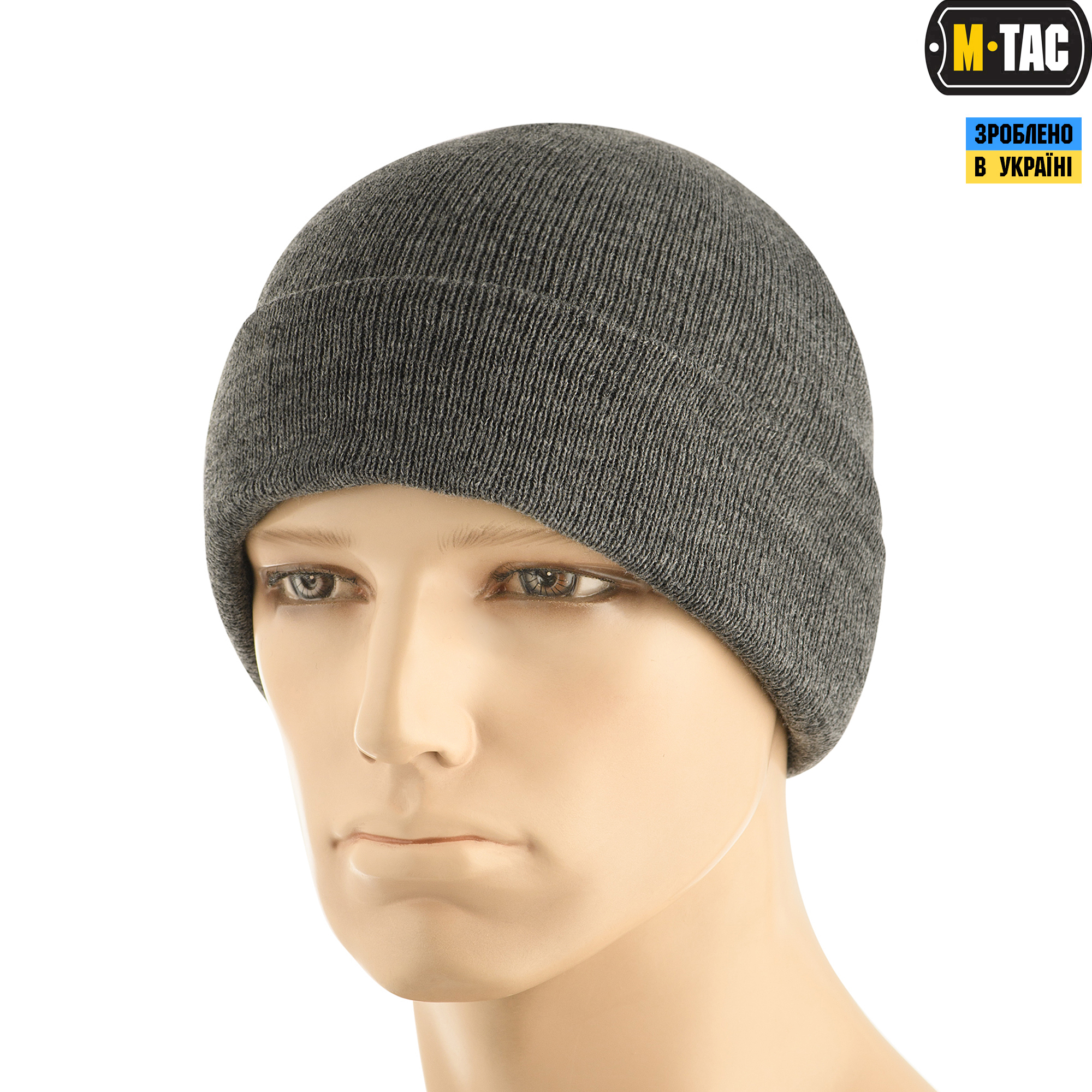 M-Tac шапка тонкая вязка 100% акрил Grey — 2