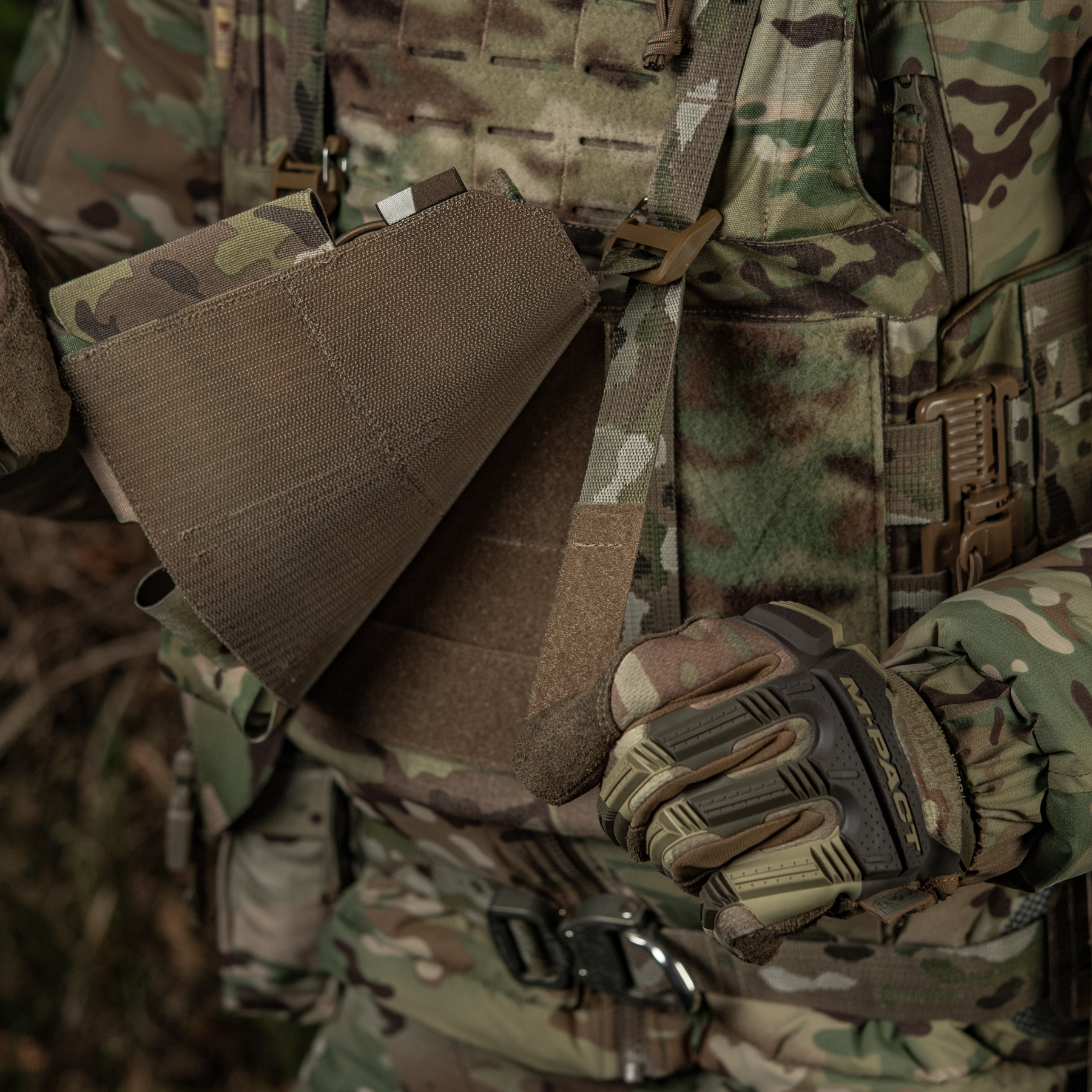 M-Tac передняя панель для чехла бронежилета Sturm на 4 магазина Multicam — 25