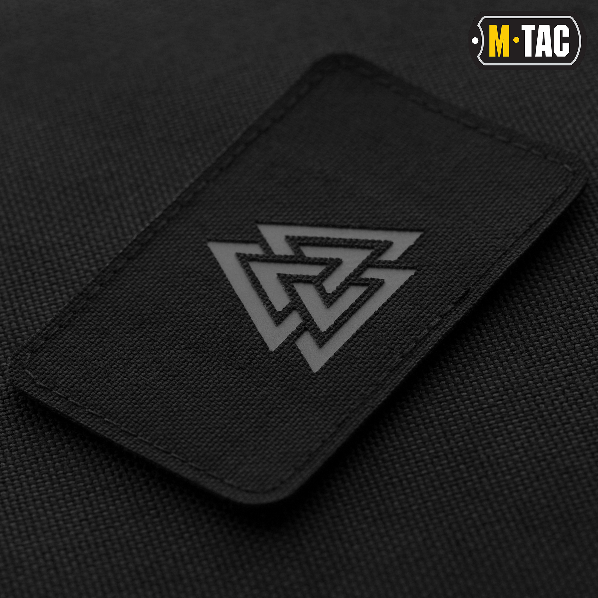 M-Tac нашивка Валькнут горизонтальная Laser Cut Black/Grey — 3