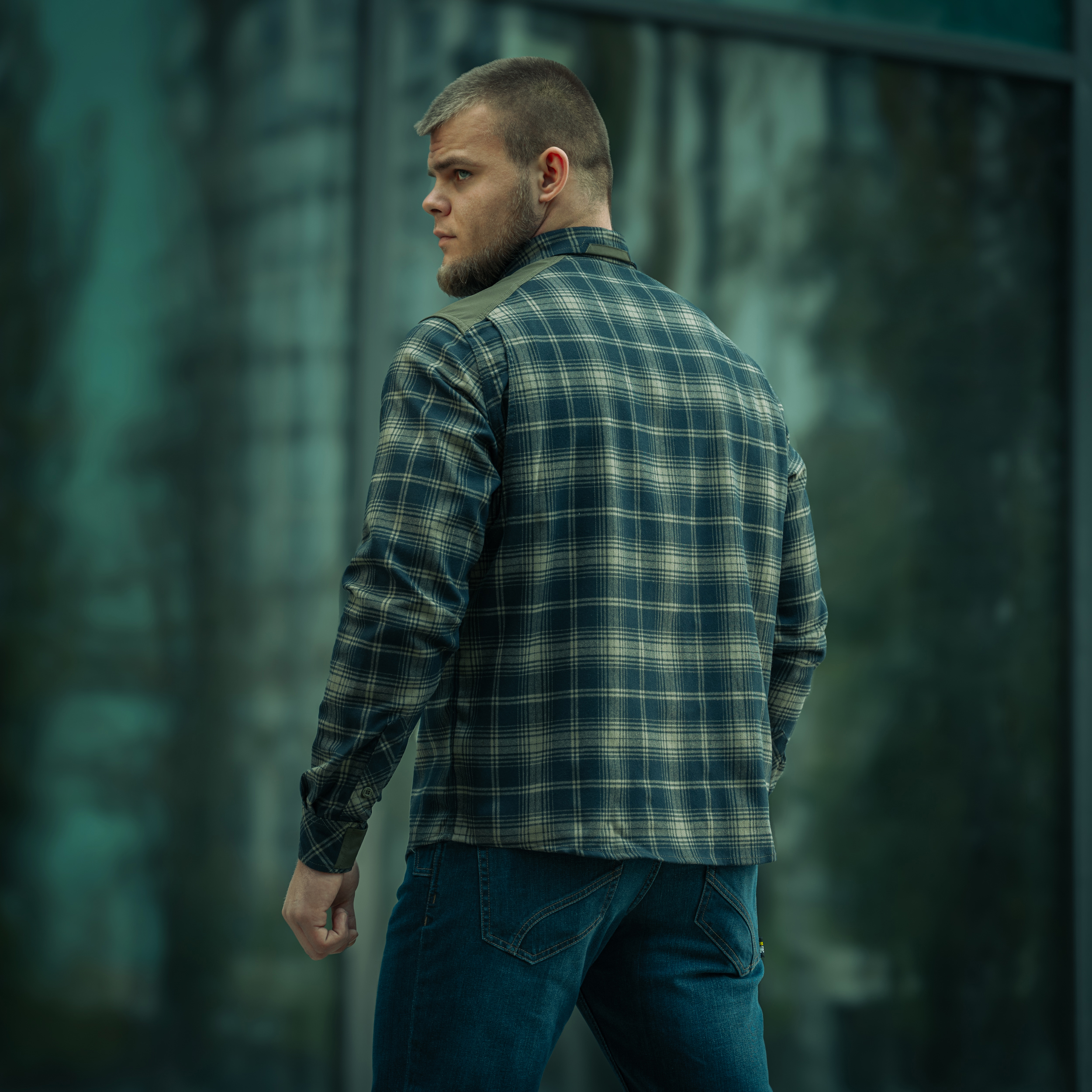 M-Tac рубашка Redneck Shirt Olive/Navy Blue — 25