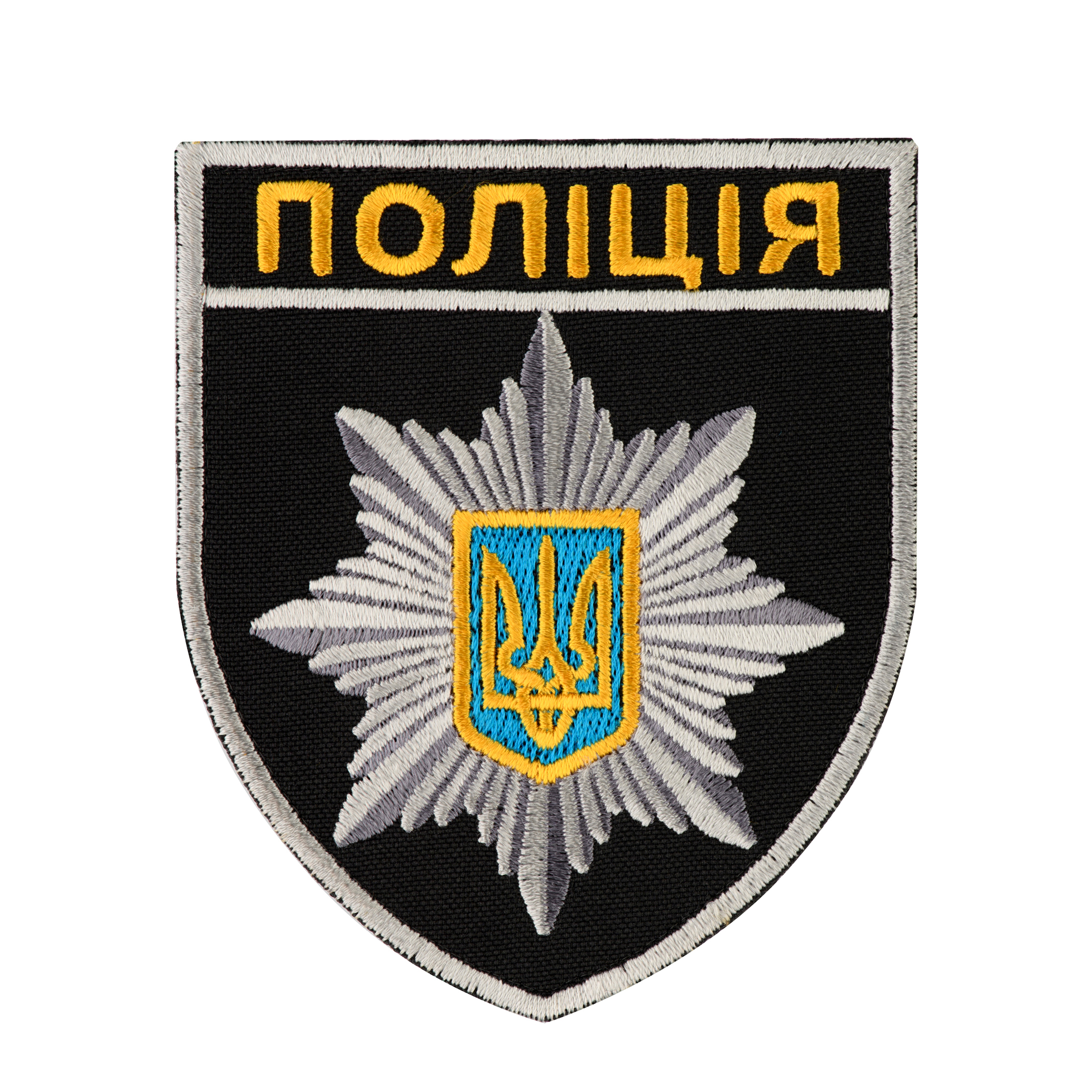Шеврон Полиция общий на липучке черный — 2