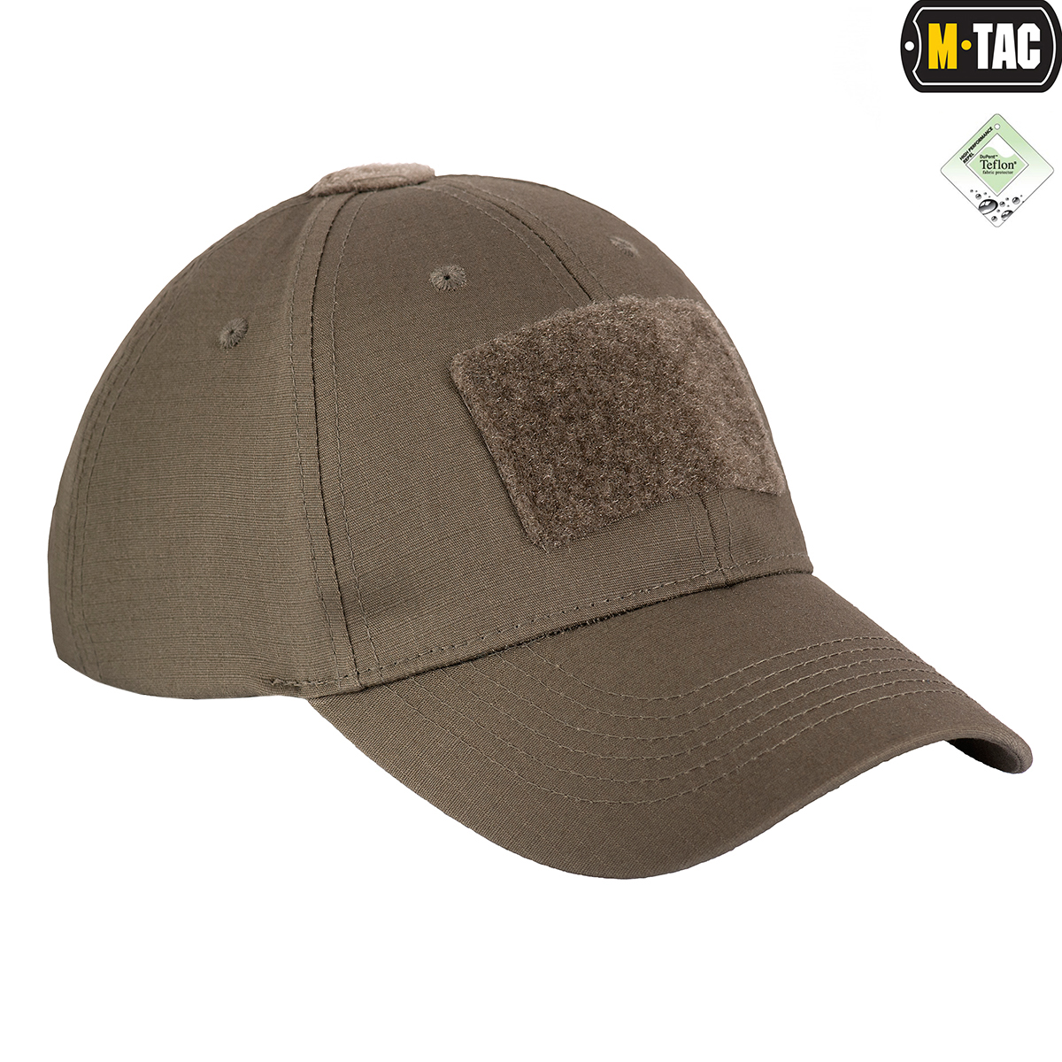 M-Tac бейсболка с липучкой Flex рип-стоп Dark Olive — 6
