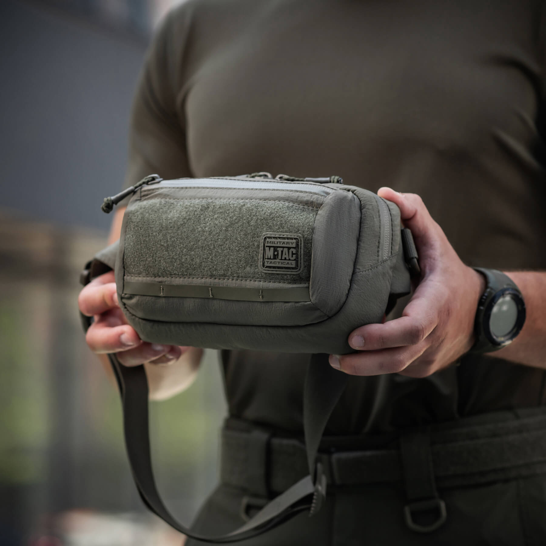 M-Tac сумка City Waist Bag с липучкой Lite-C Elite Ranger Green — 11