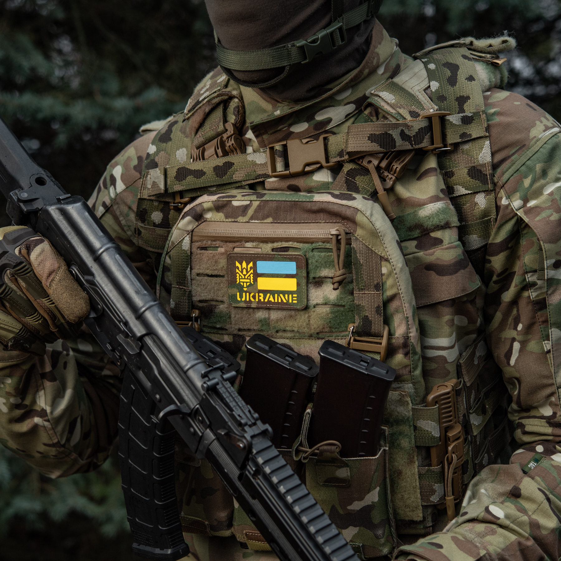 M-Tac нашивка Ukraine (с Тризубом) Laser Cut Multicam/Yellow/Blue/GID — 5