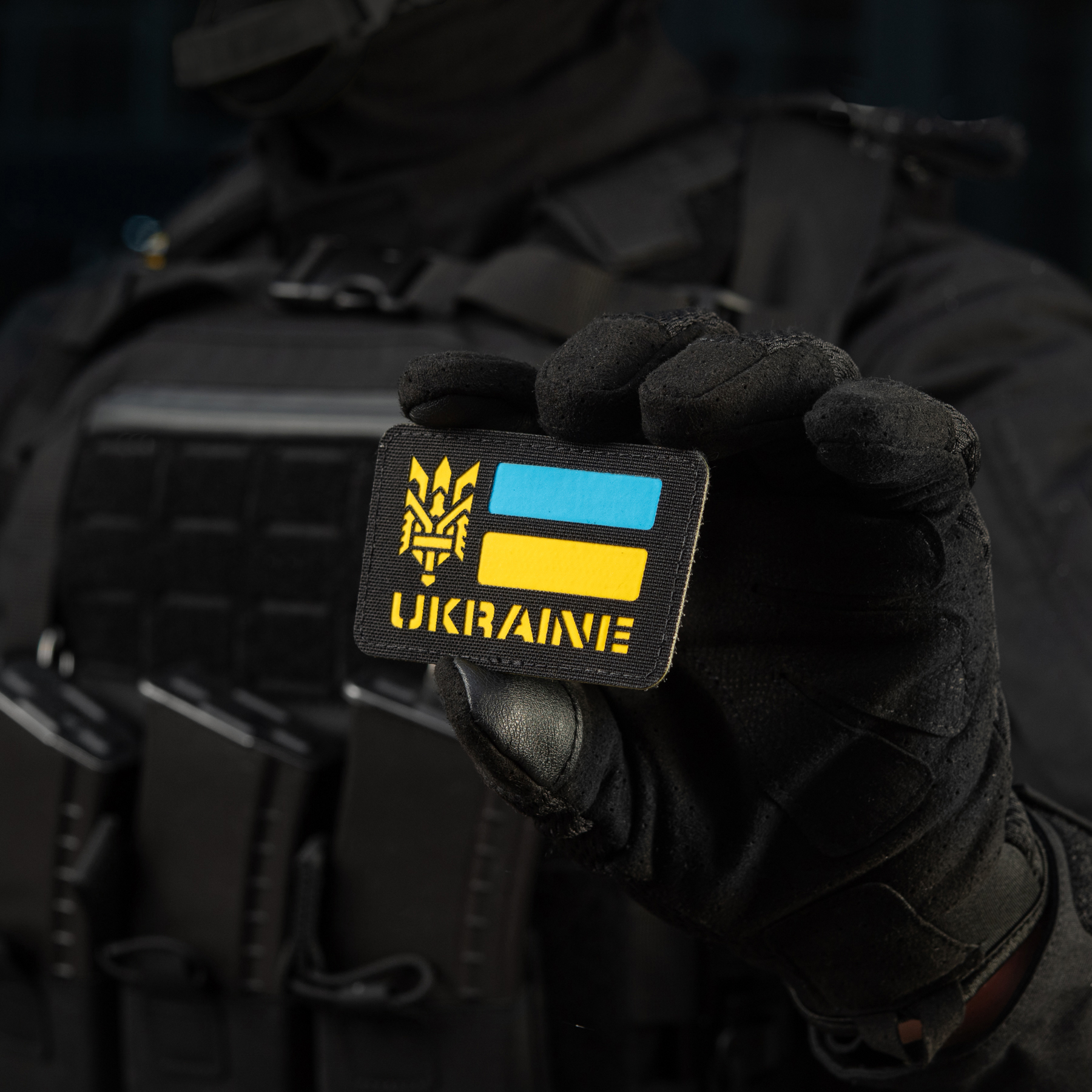 M-Tac нашивка Ukraine (с Тризубом) Laser Cut Black/Yellow/Blue/GID — 11