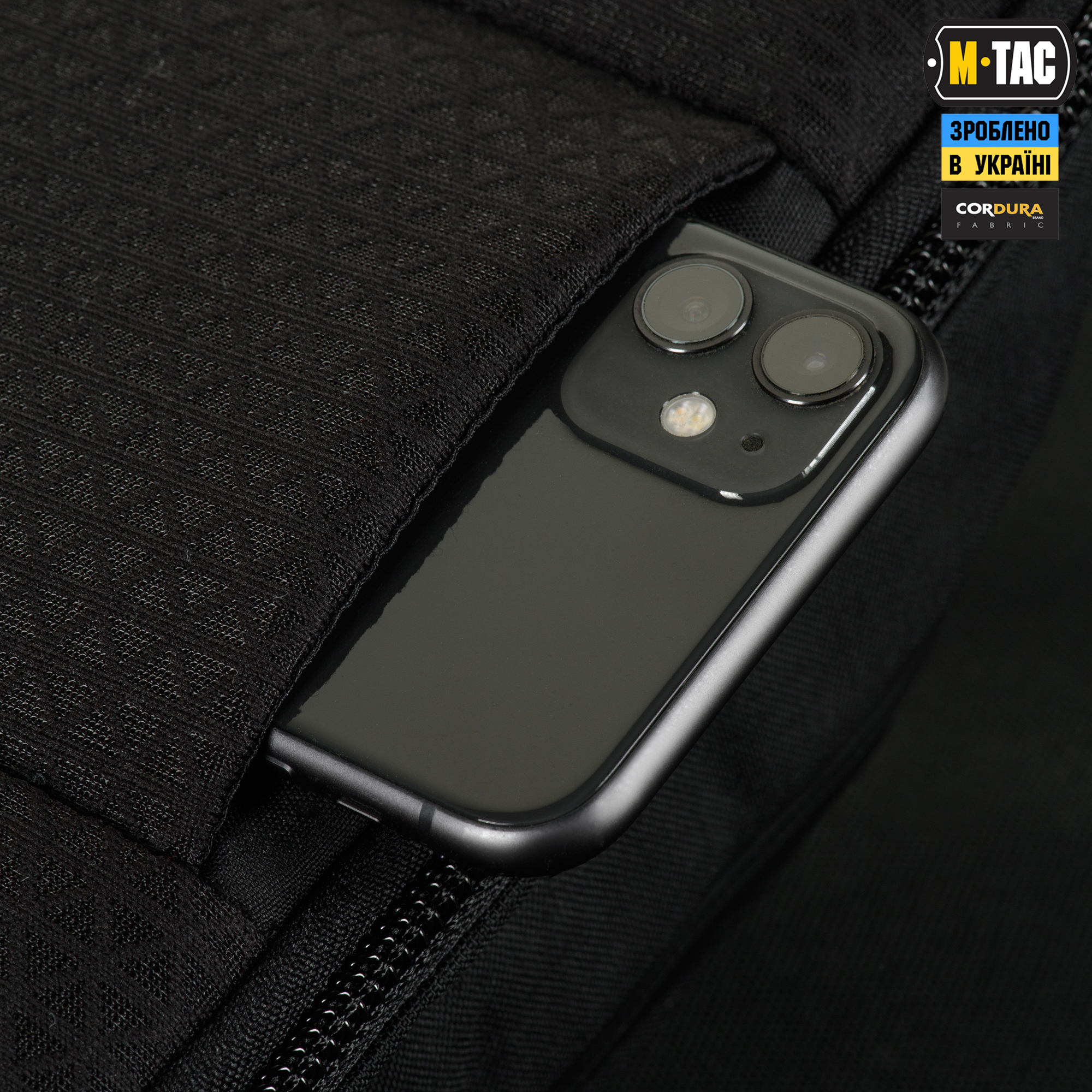 M-Tac сумка Sphaera Hardsling Bag Large с липучкой Elite Black — 6