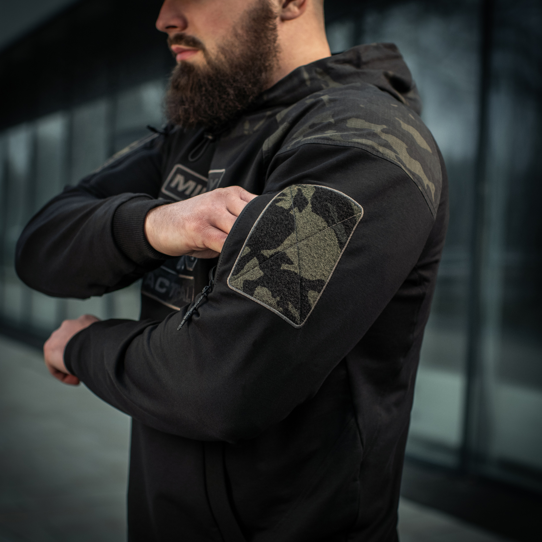 M-Tac кофта Hoodie Combat Black Multicam — 16