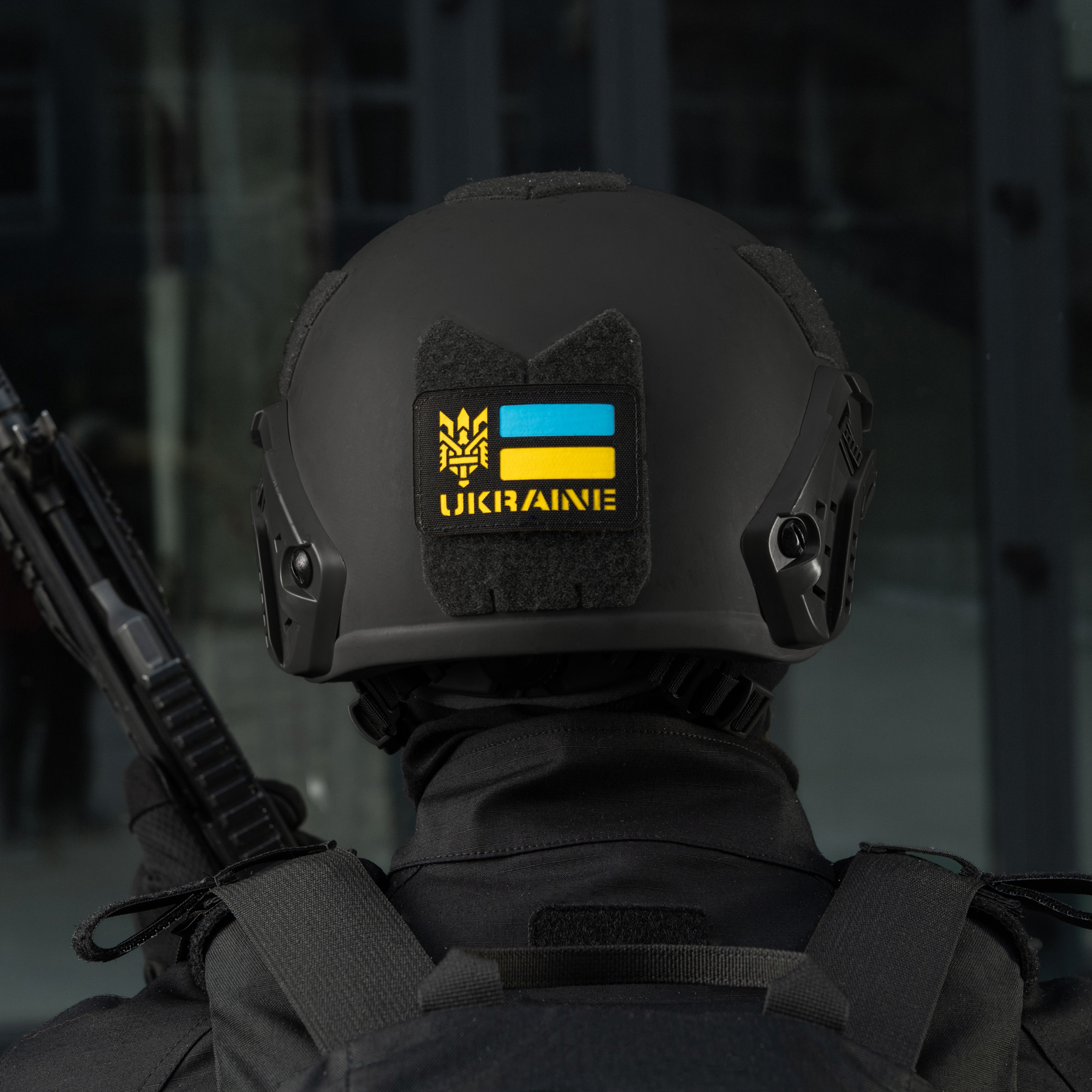 M-Tac нашивка Ukraine (с Тризубом) Laser Cut Black/Yellow/Blue/GID — 16