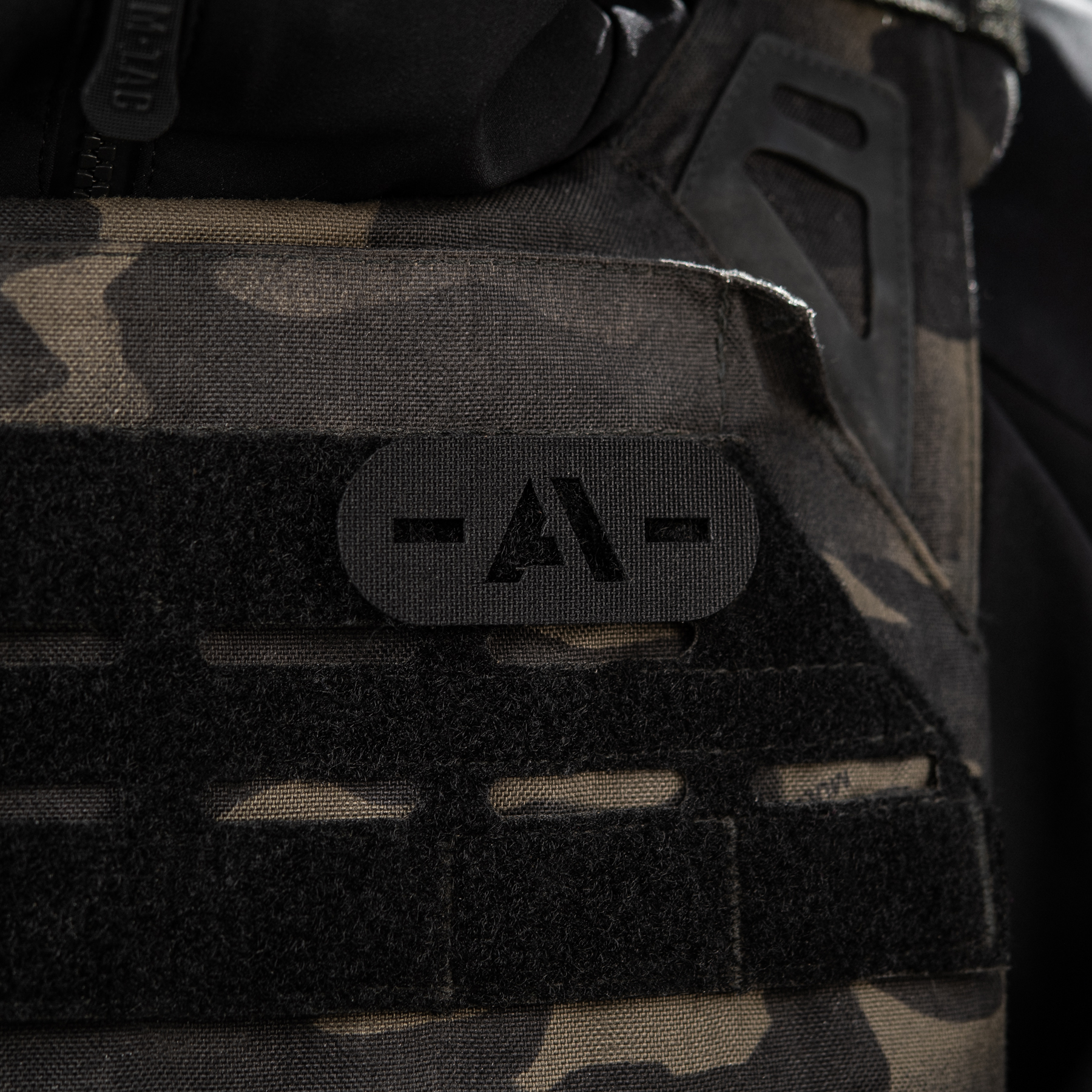 M-Tac нашивка группа крови -A- сквозная Laser Cut Black — 6
