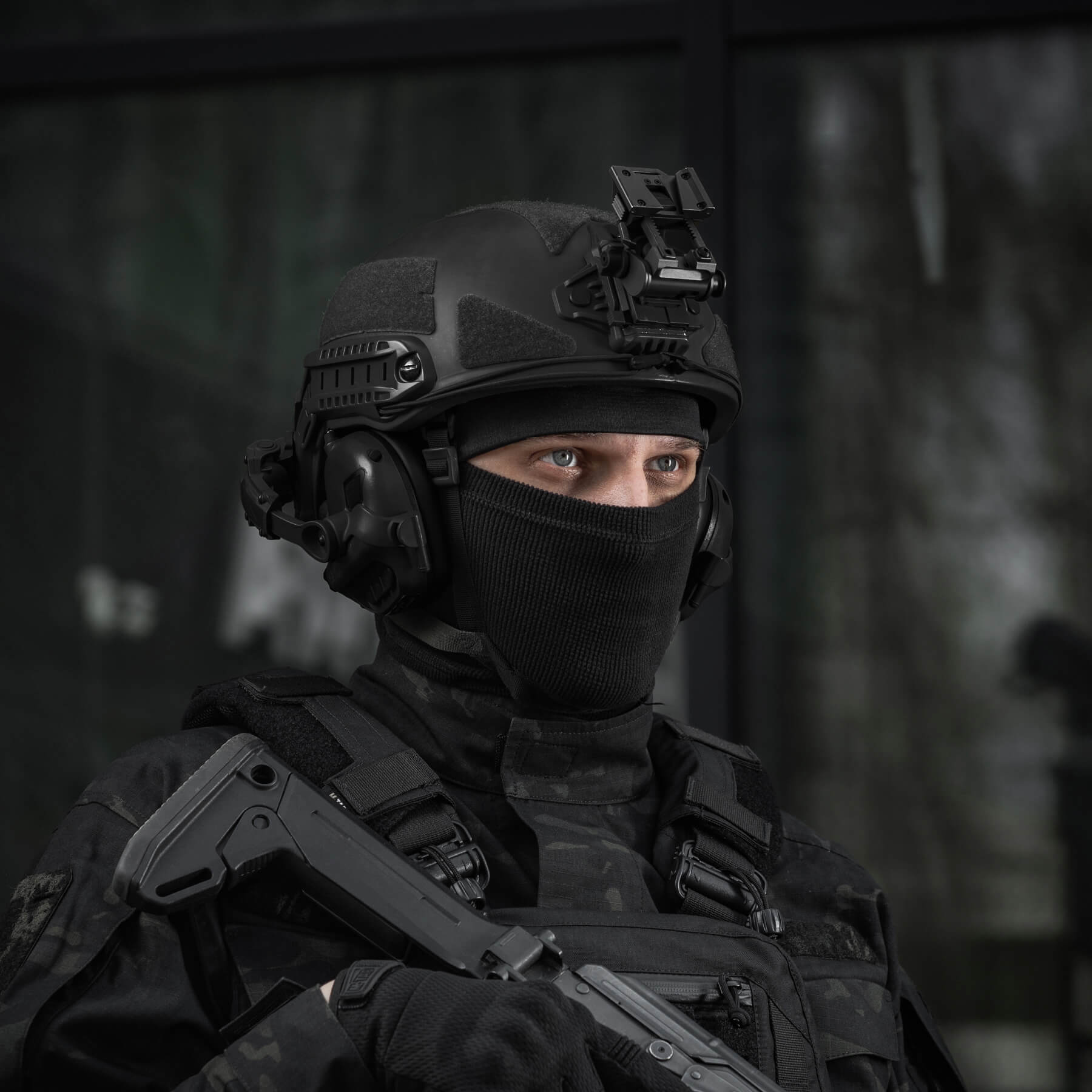 M-Tac шапка-подшлемник микрофлис рип-стоп Black — 16