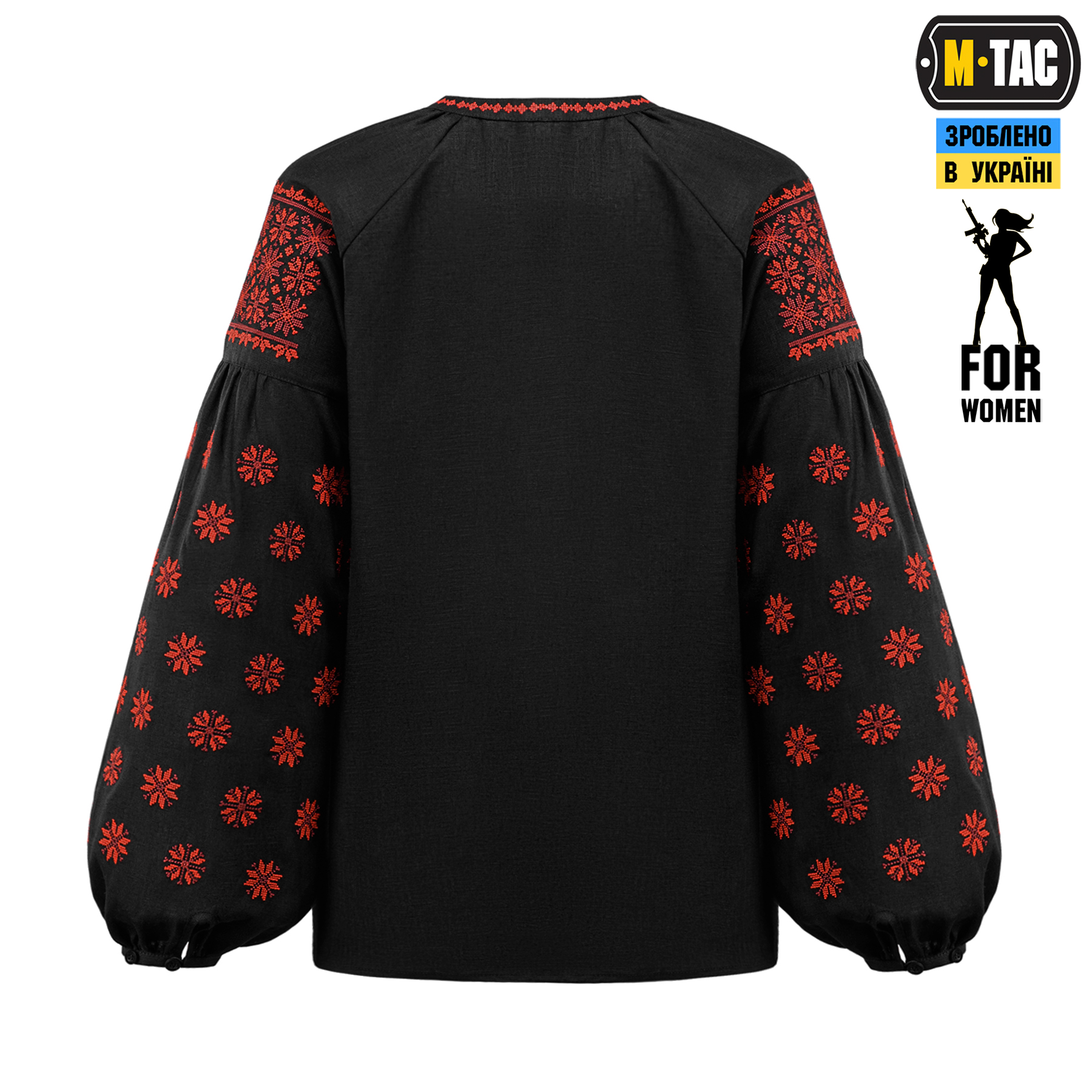 M-Tac вышиванка женская 100% лён тип 2 черная — 5