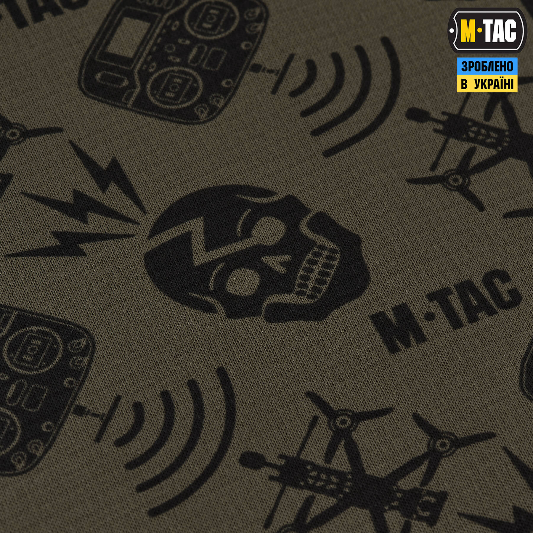 M-Tac шарф-труба микрофлис Drone Pattern Dark Olive — 5